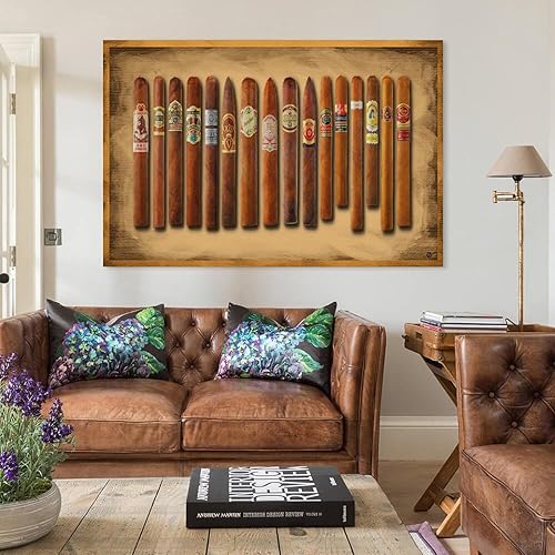 Miniatura 3 de Póster de arte para regalar a los amantes de los cigarros, lienzo, pinturas artísticas para pared, decoración del hogar, sala de estar, impresiones