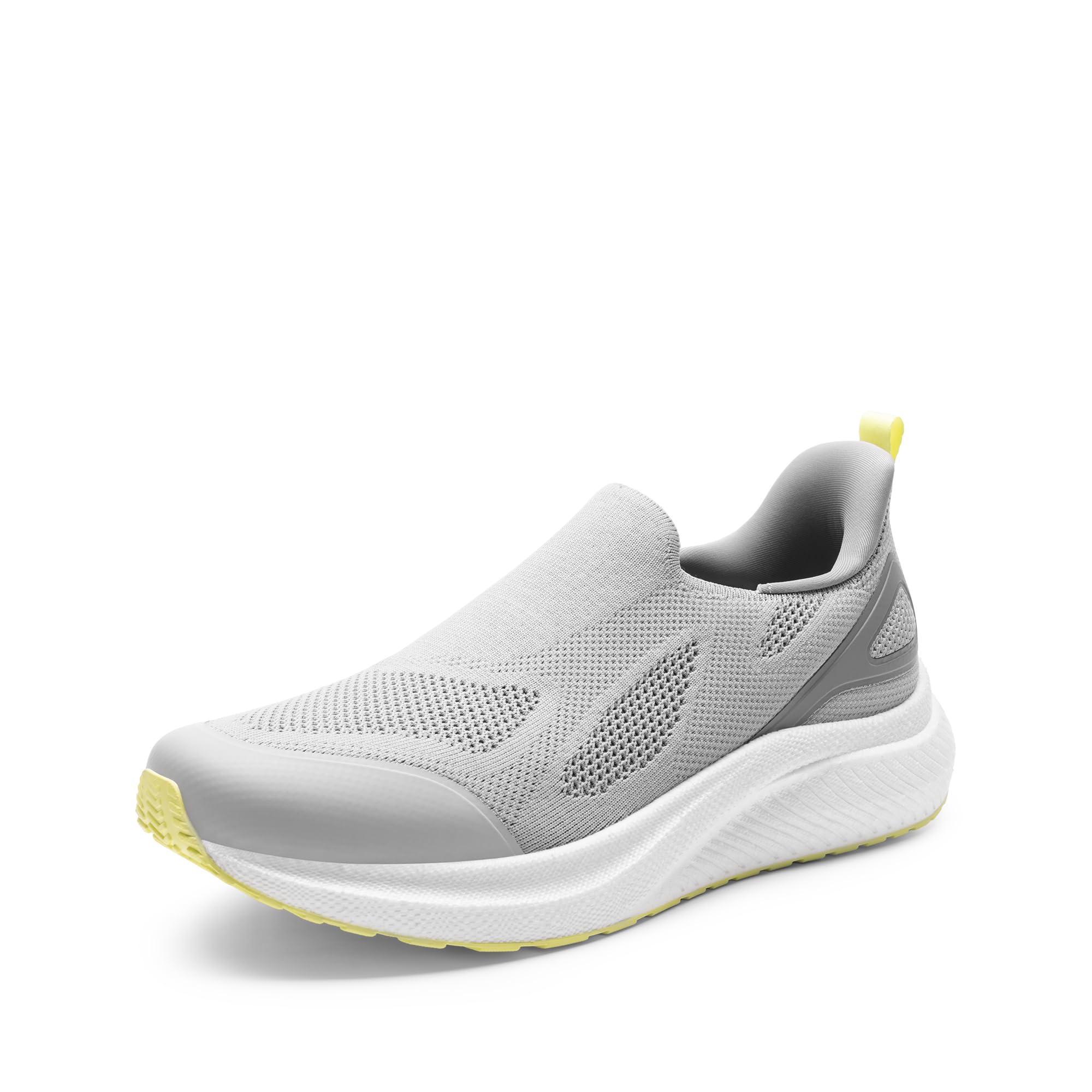 ALLSWIFIT Men's Trainers Hands-Free Slip On Walking Shoes Laceless Comfortable Tennis Sneakers,Size 10,Grey,SARR016M
