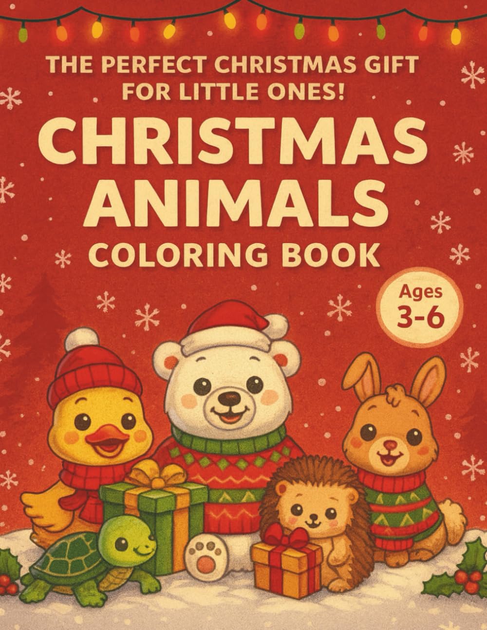 Christmas Animals Coloring Book for Kids Ages 3–6: Cute Winter Friends, Easy Big Pictures and Cozy Holiday Fun: Adorable reindeer, penguins, polar ... perfect Christmas gift for toddlers and