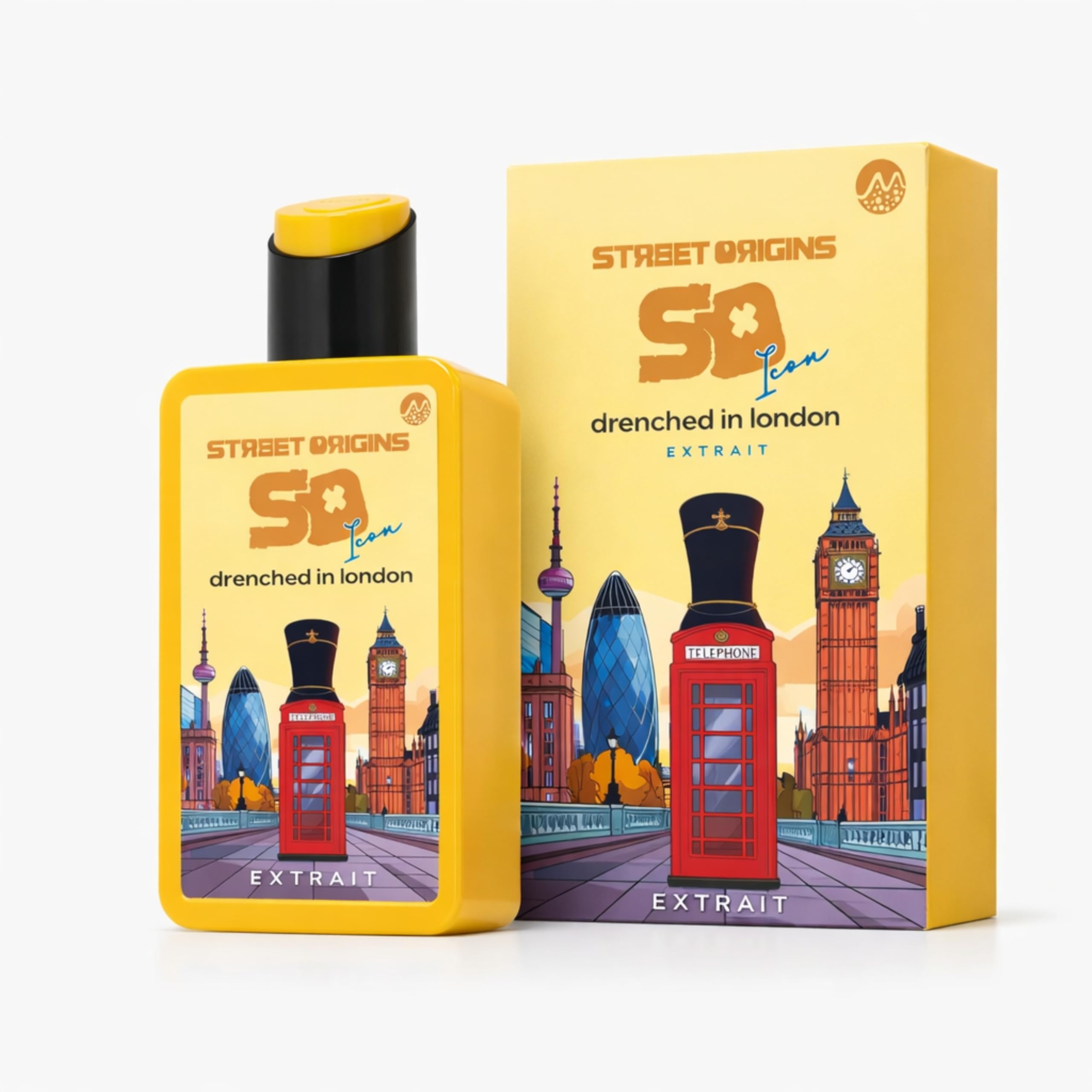 STREET ORIGINS London Parfüm Drenched in London Extrait de Parfum Herren Duft Zitrone Bergamotte Engelwurz Amber Moschus Sandelholz Moos Luxus Männerparfum langanhaltend intensiver Herrenduft 75 ml