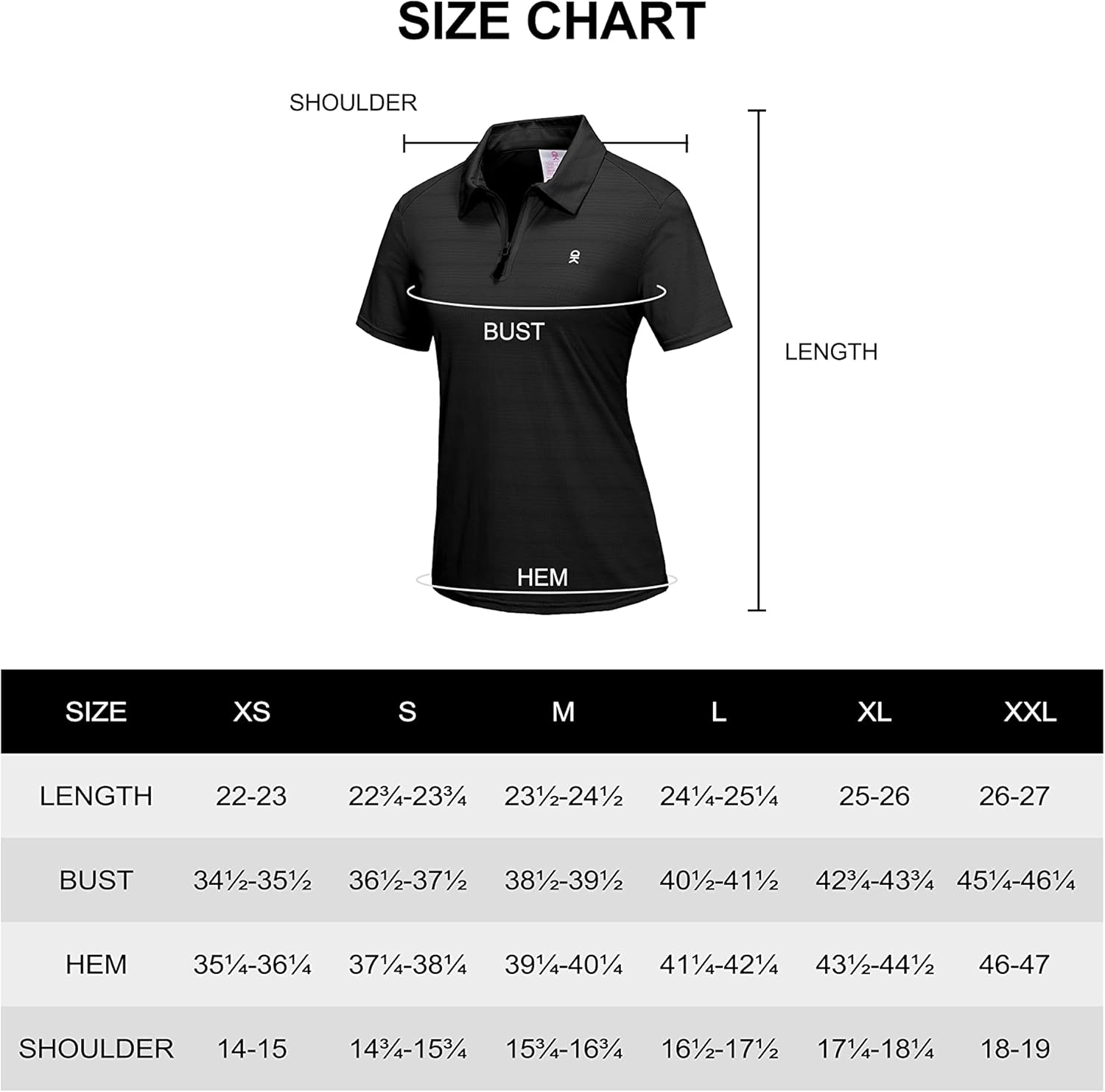 Little Donkey Andy Women's Golf Polo Shirts, Short Sleeve Zip Up Active Shirts for Tennis Workout, Ultra-Breathable UPF 50