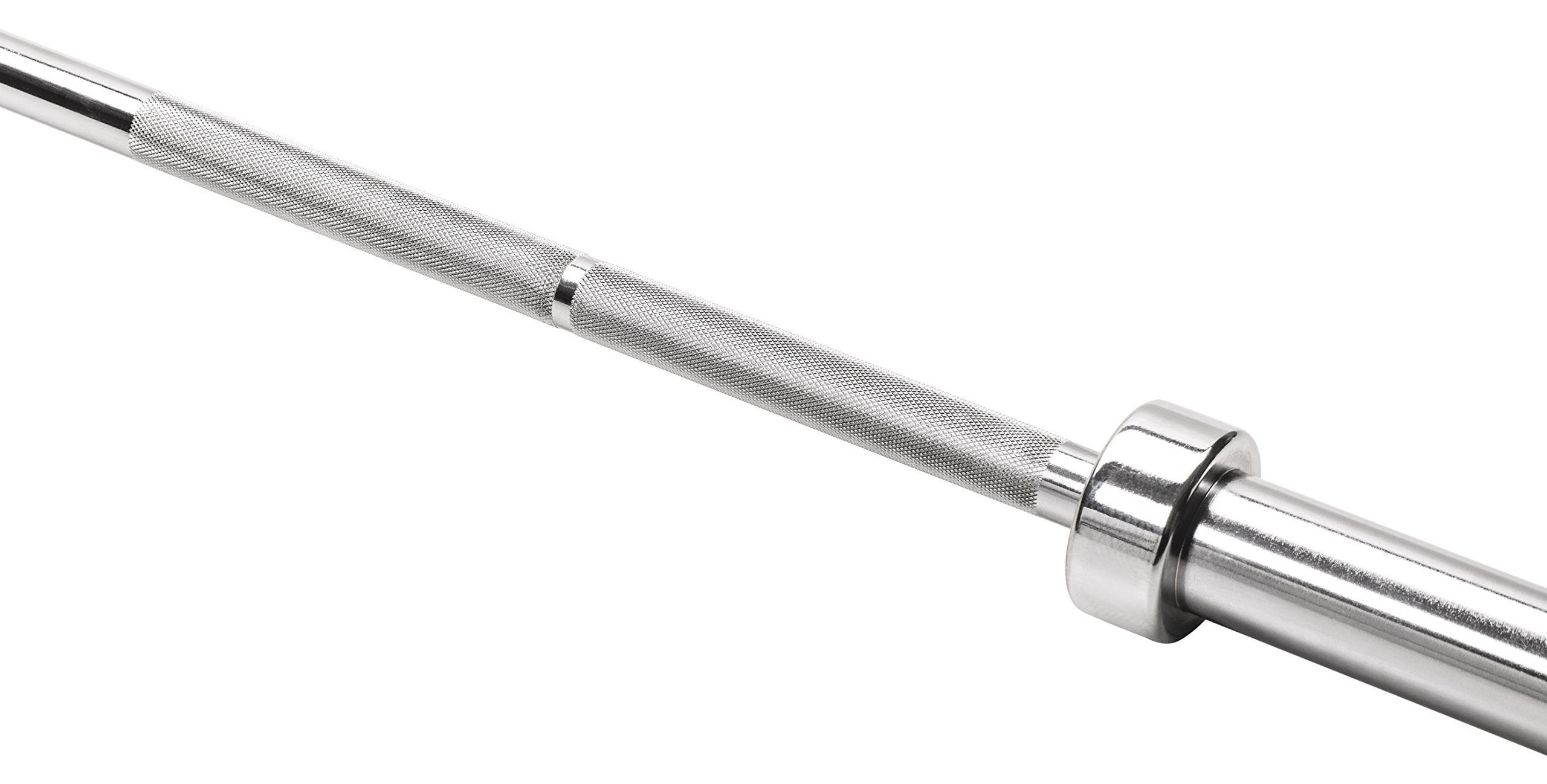 Bad Company Langhantelstange 152-220 cm 50mm Olympia chrom I Langhantel ohne Gewichte mit Kugellager inkl. Federverschlüsse 50/51 mm I Hantelstange lang bis 750 kg belastbar