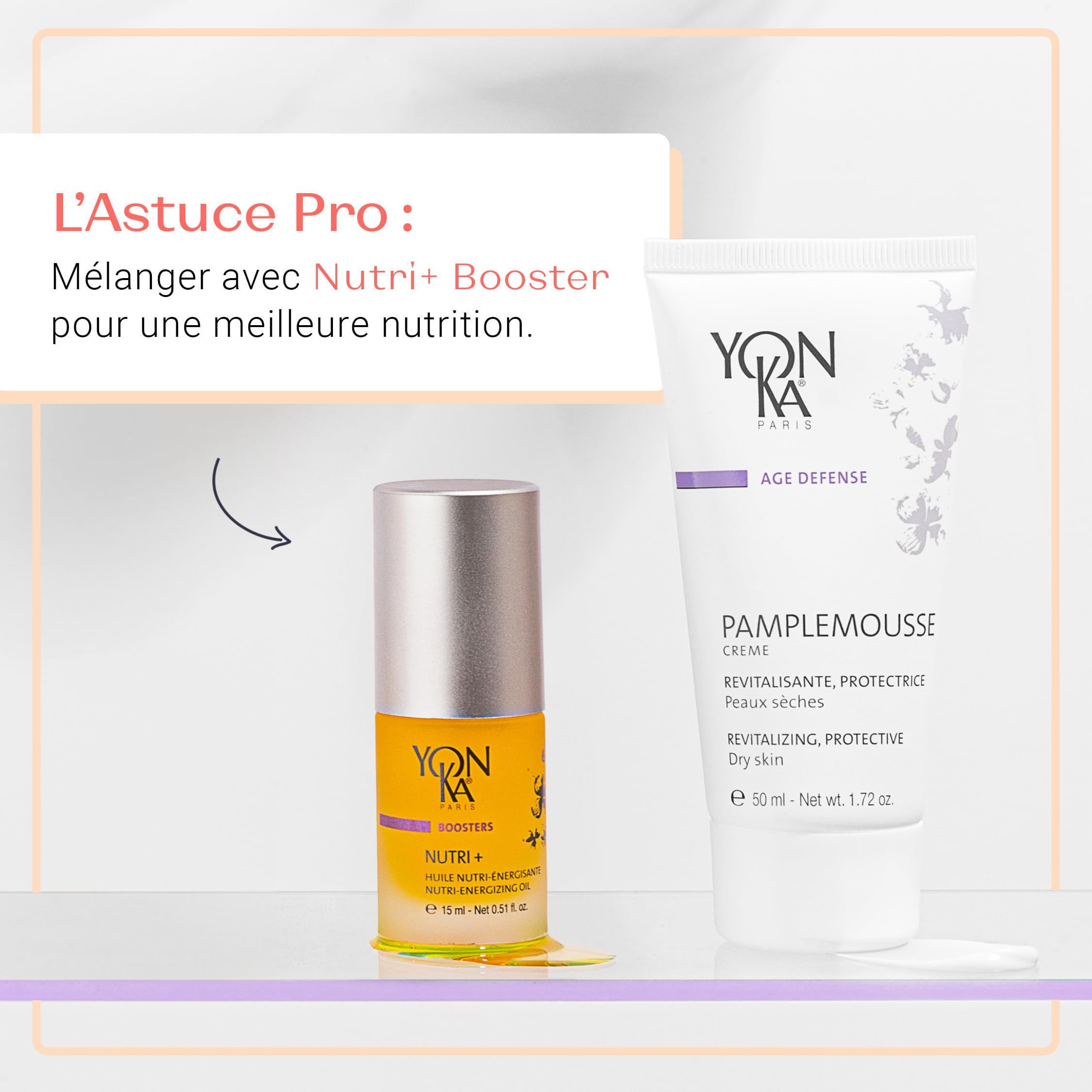 Pamplemousse Crème Peaux Sèches Yonka 50ml - Effet Éclatant et Anti-teint Terne - Vitamine C et Huiles Essentielles d'Agrumes - Protège et Resserre les Pores - 97% d'Ingrédients Naturels