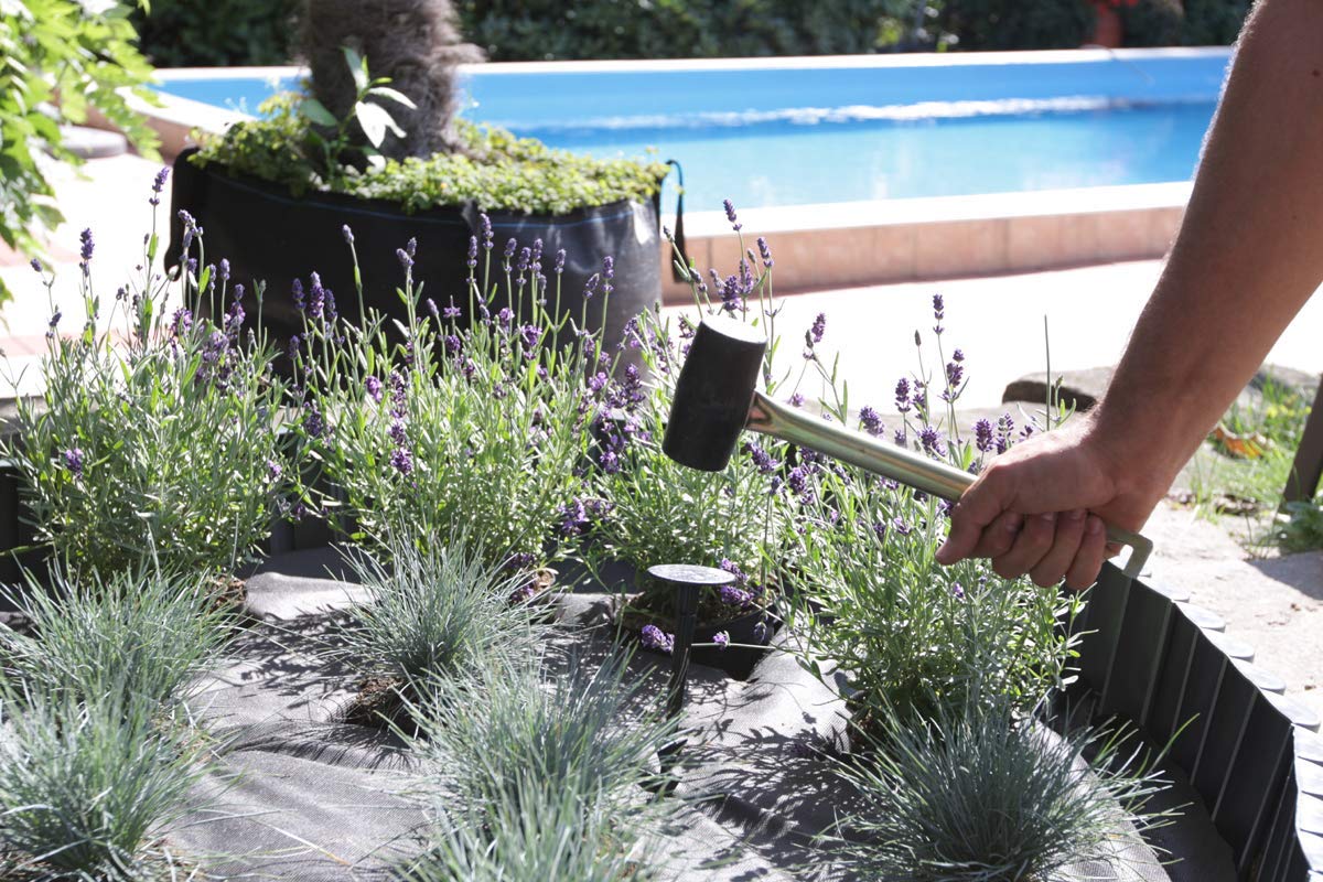 GARDENIX Paczka 40 TerraPeg XL Niezwykle wytrzymałe kotwice naziemne do twardych podłóg Kołki naziemne do ogrodu polarowa osłona piaskownicy Kontrola chwastów Mole Net Uniwersalna plandeka