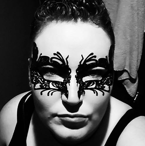 Miniatura 4 de Disfraz de encaje de tatuaje para Halloween, fiesta veneciana, máscara de mascarada para mujer, espectáculo de cosplay, 1 unidad