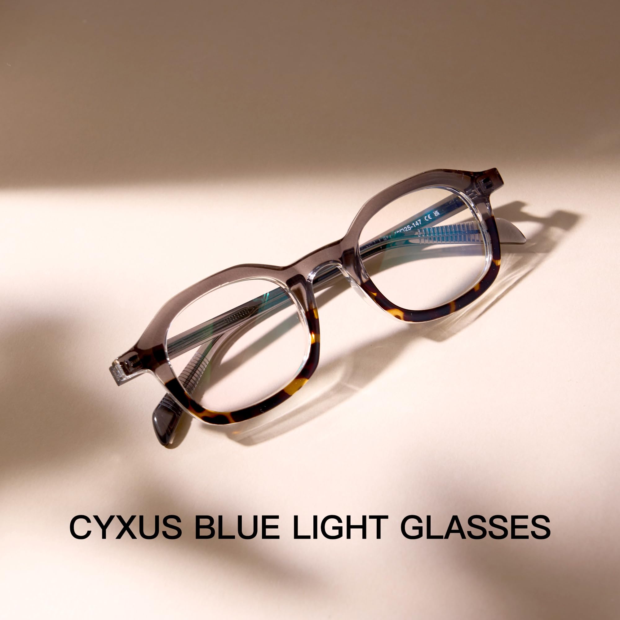 Cyxus Blaulichtfilter Brille Ohne Stärke Herren Damen Mode Computer Schutzbrille Bildschirmbrille Gaming Brille 8559