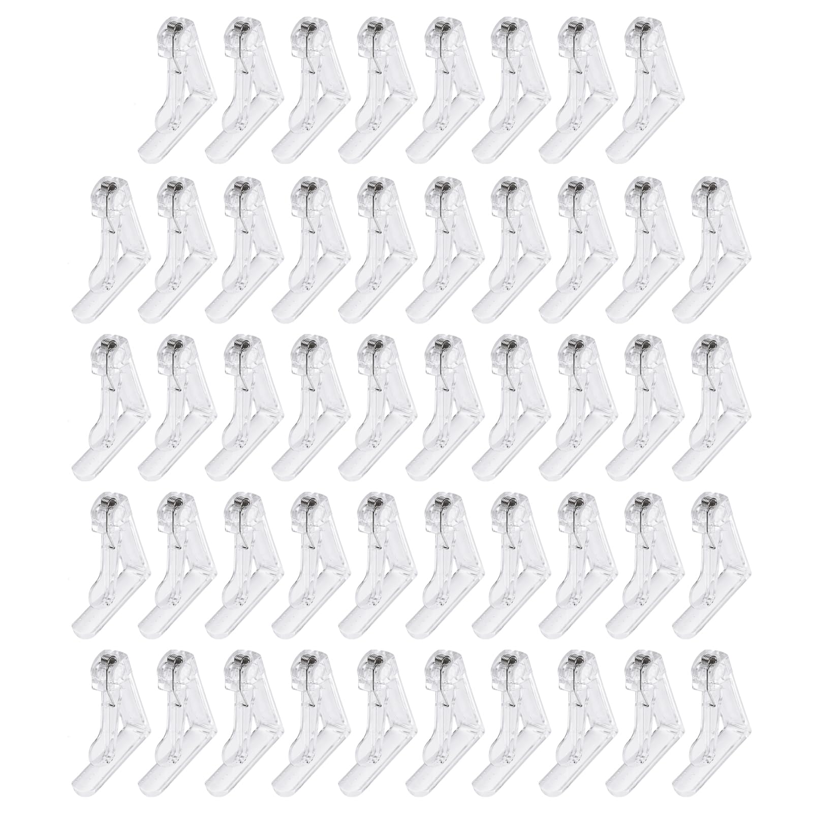 sourcing map 14 Pack Plastic Tablecloth Clips, 2.2"x2.28" Windproof Table Cloth Cover Clamps Spring Loaded Holder Clips for Home Party Picnic Wedding Camping Dining Tables, Clear