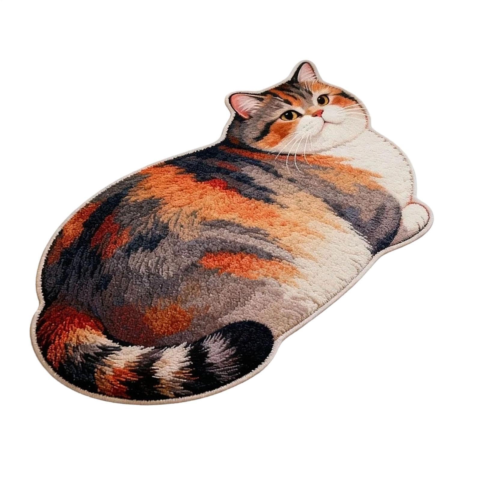 Alfombra de baño de gato para suelo interior y ducha antideslizante