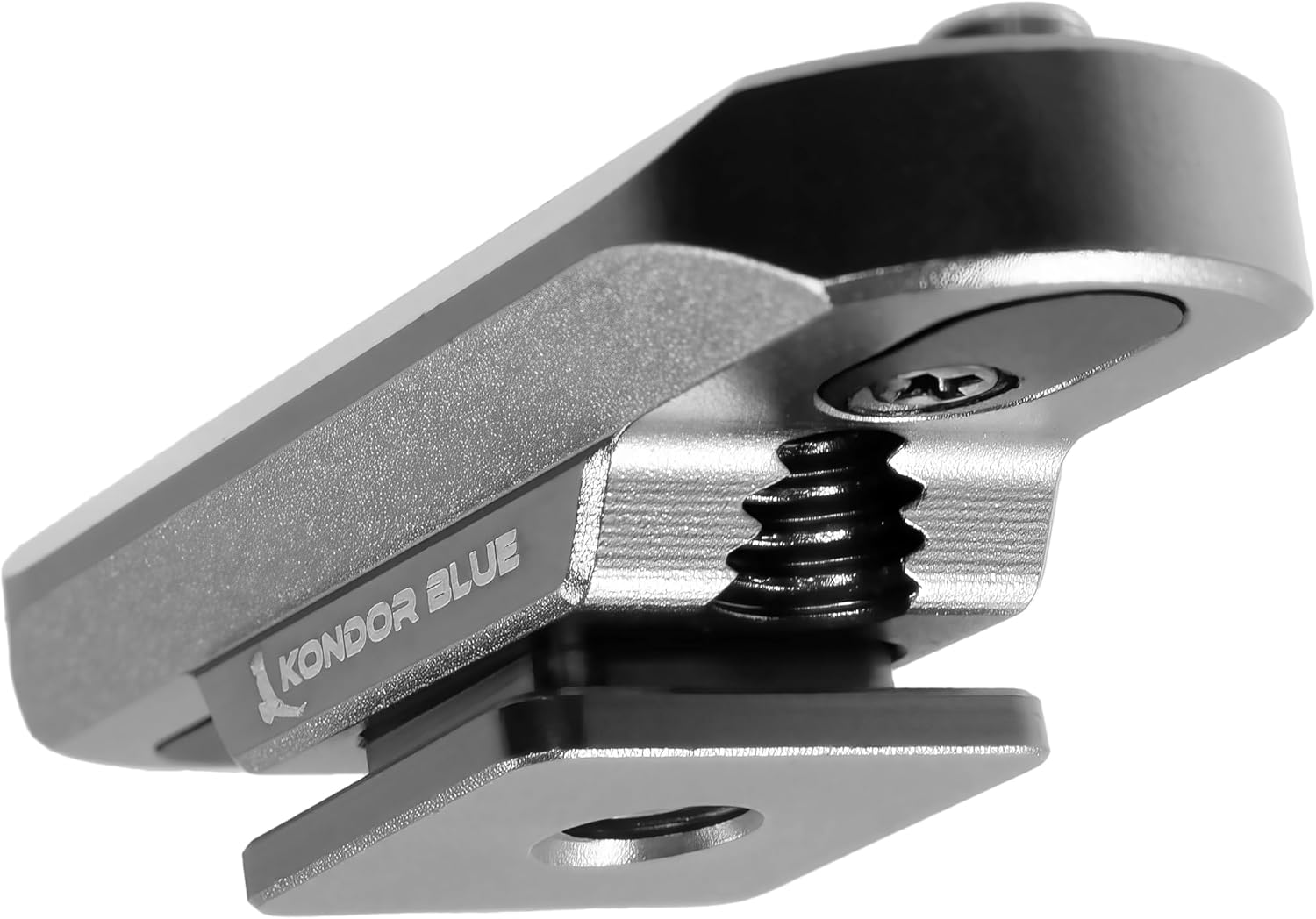 KONDOR BLUE | NATO Rail to Hot Shoe Adapter for Remote Trigger Top Handles | Add a top Handle to Any Camera, Ultra-Durable, & Spring-Loaded Safety Pins | Space Gray