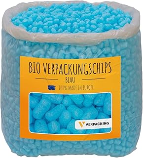 verpacking chips de embalaje BIO de almidón de maíz [color y cantidad a elegir] material de relleno para paquetes 1000 litros - azul