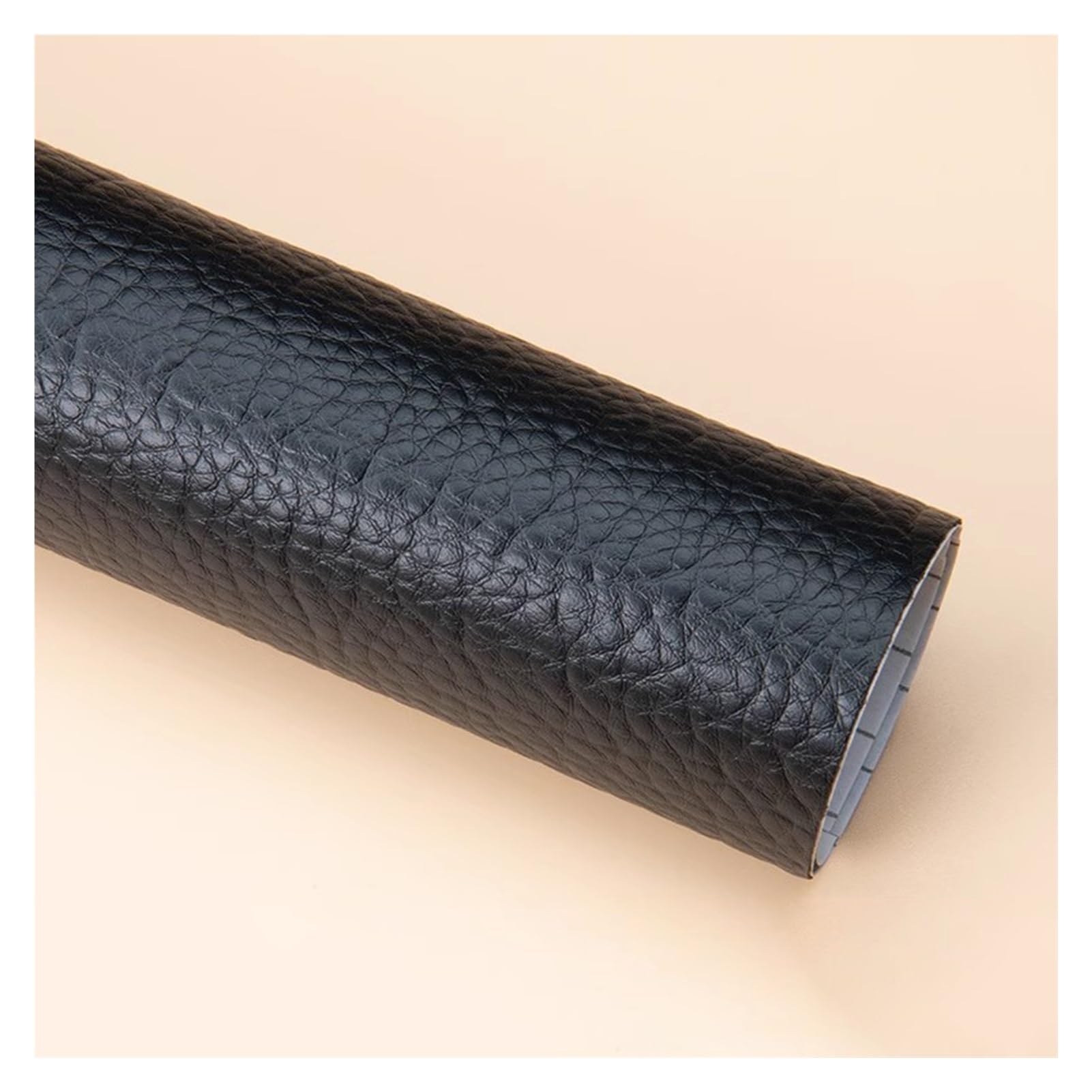Fabric Adhesives Self Adhesive Leather Fabric for Repair Lychee Texture Leather Rip Repair Kit PU Vinyl Repair Tape, for Sofas Furniture Car Seats Office Chairs(Black)