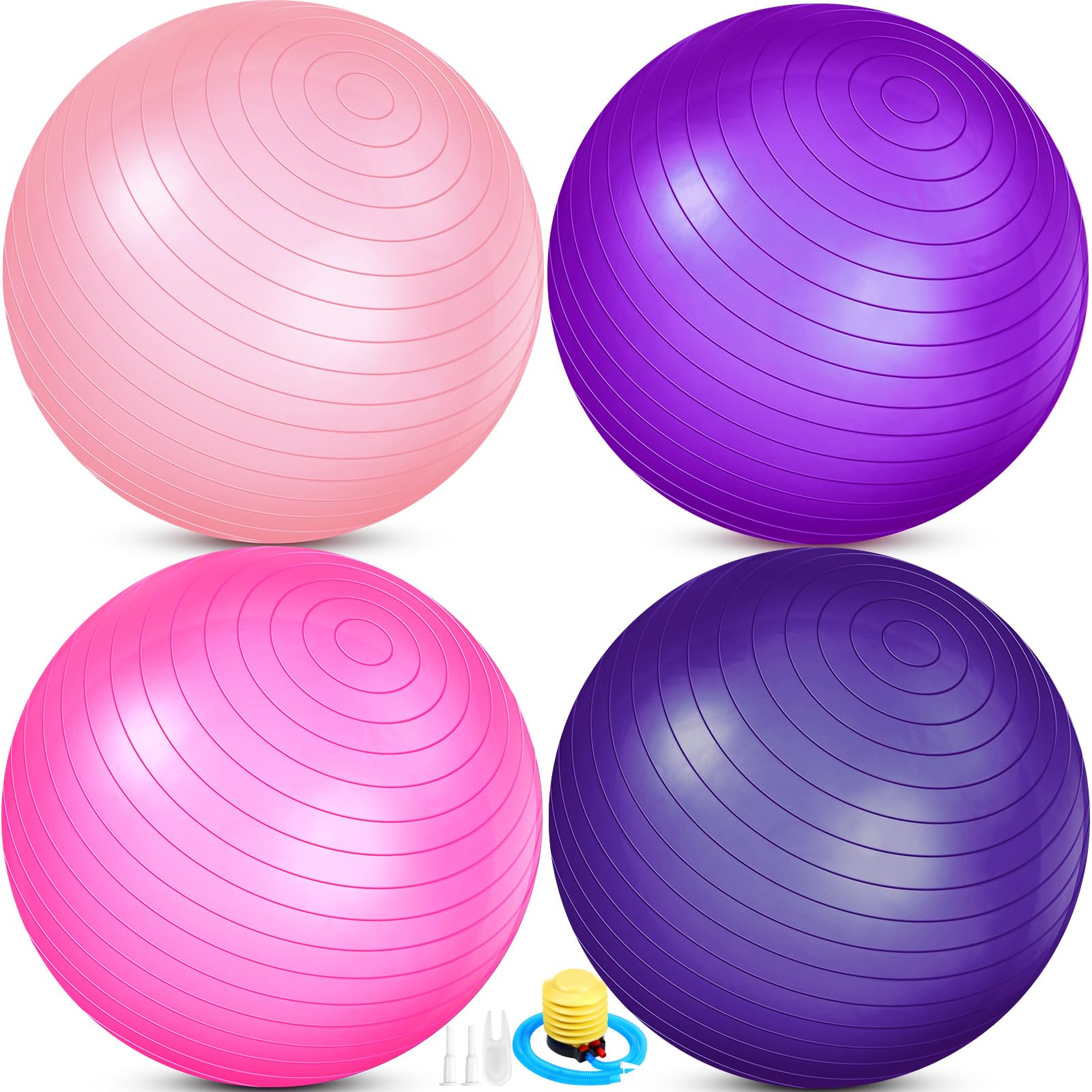 Leyndo 4 Pcs 26 Inch Yoga Exercise Ball Pilates