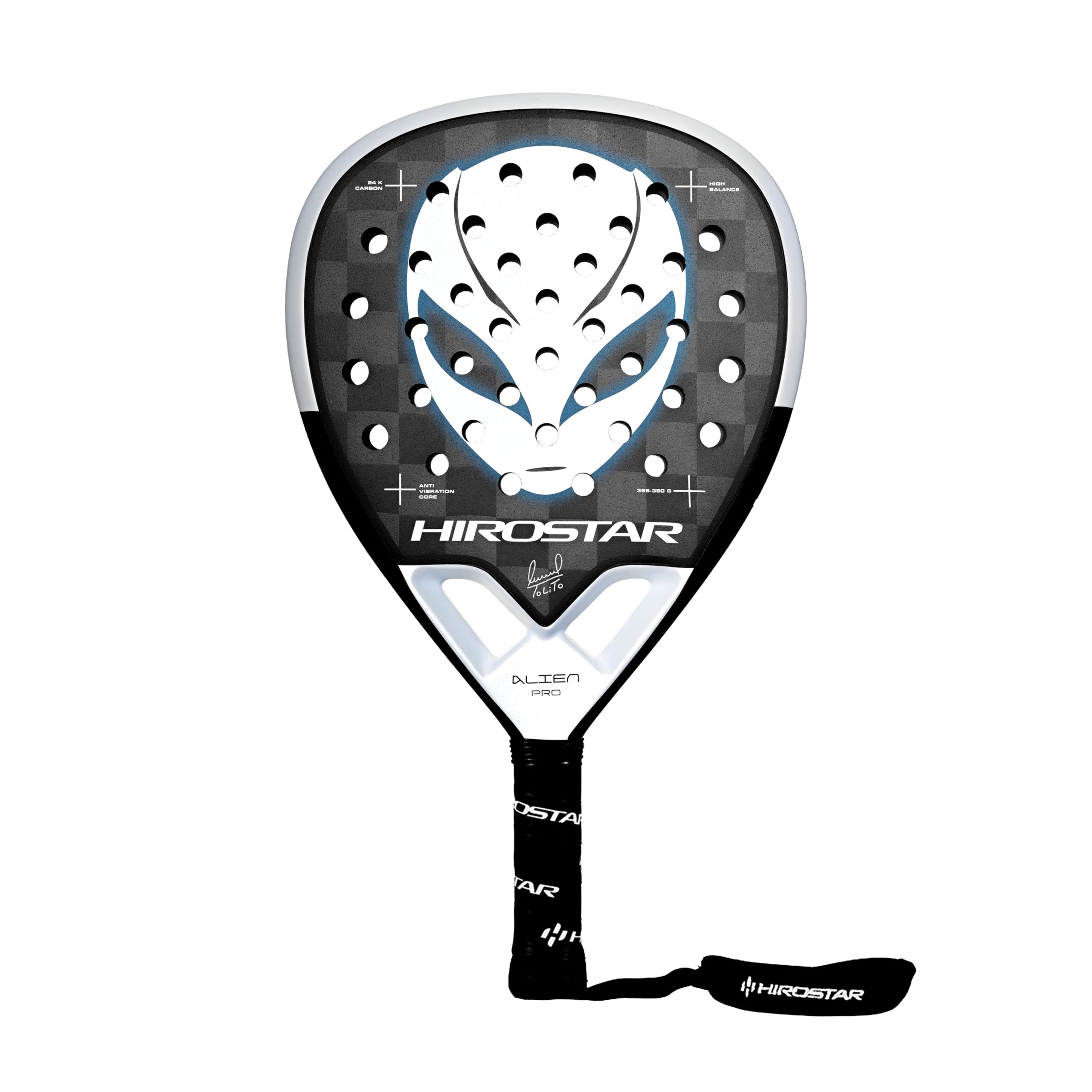 Racchetta Padel Alien Pro 2025 | Racchetta da Padel Con Forma a Diamante, 100% Carbonio 24K, Bilanciamento Alto, Peso 365g - 380g