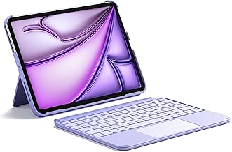 Inateck Keyboard Case Compatible with iPad 10th Gen 2022 10.9 inch, Ultralight Keyboard for iPad Air 6 2024 11 inch/Air 5/4 Gen, iPad Pro 11 4th/3rd/2nd/1st Gen, Detachable, with Touchpad, KB04122