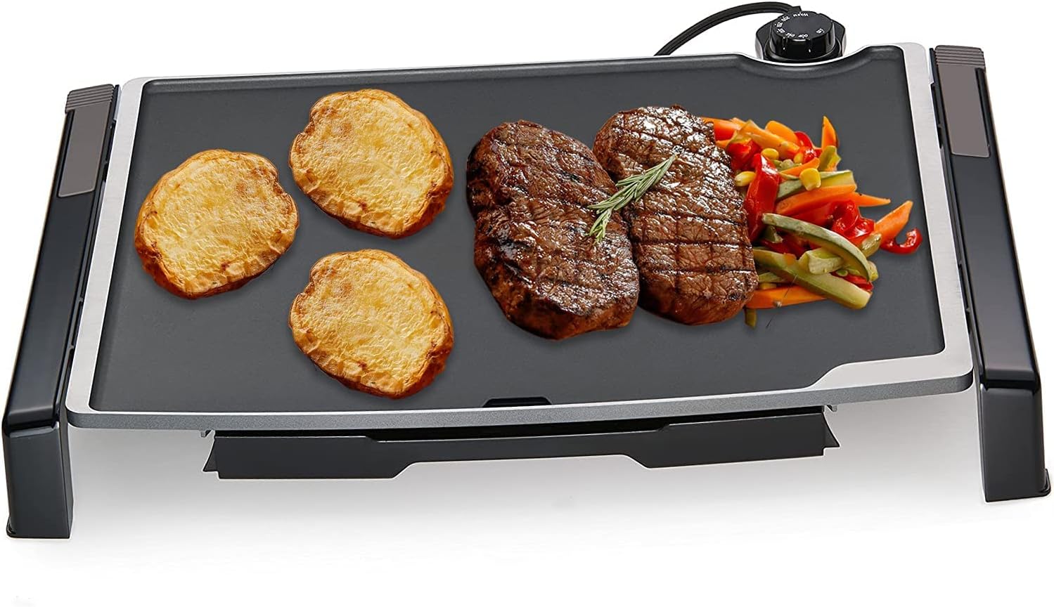 Buy 19Inch NonStick Electric Griddles with SlideOut Drip Tray for
