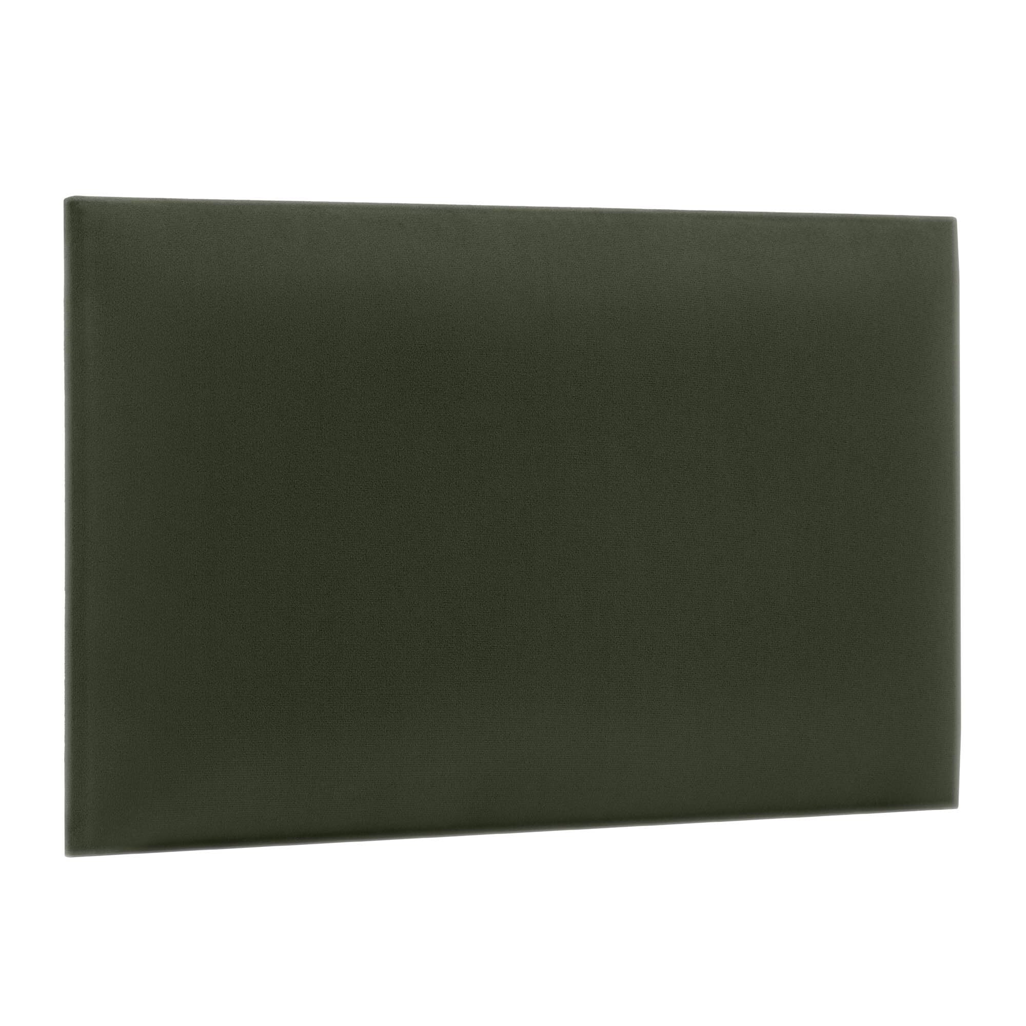 murando - Wall cushion as a headboard for a bed Rectangle Velvet 40x60 cm - Padded wall panel wall decoration for bedroom living room children's room - khaki