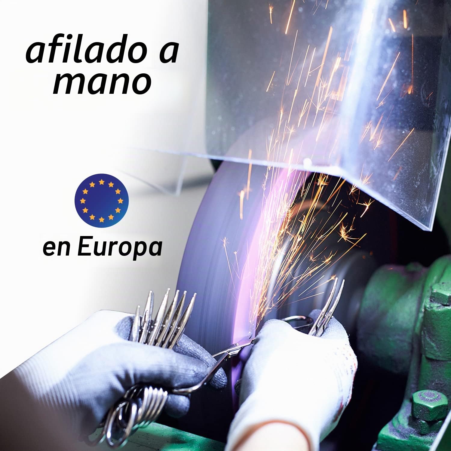 marQus - Set manicura y pedicura de 5 piezas para hombre y mujer, con estuche de cuero auténtico, fabricado en Europa, ideal para viaje