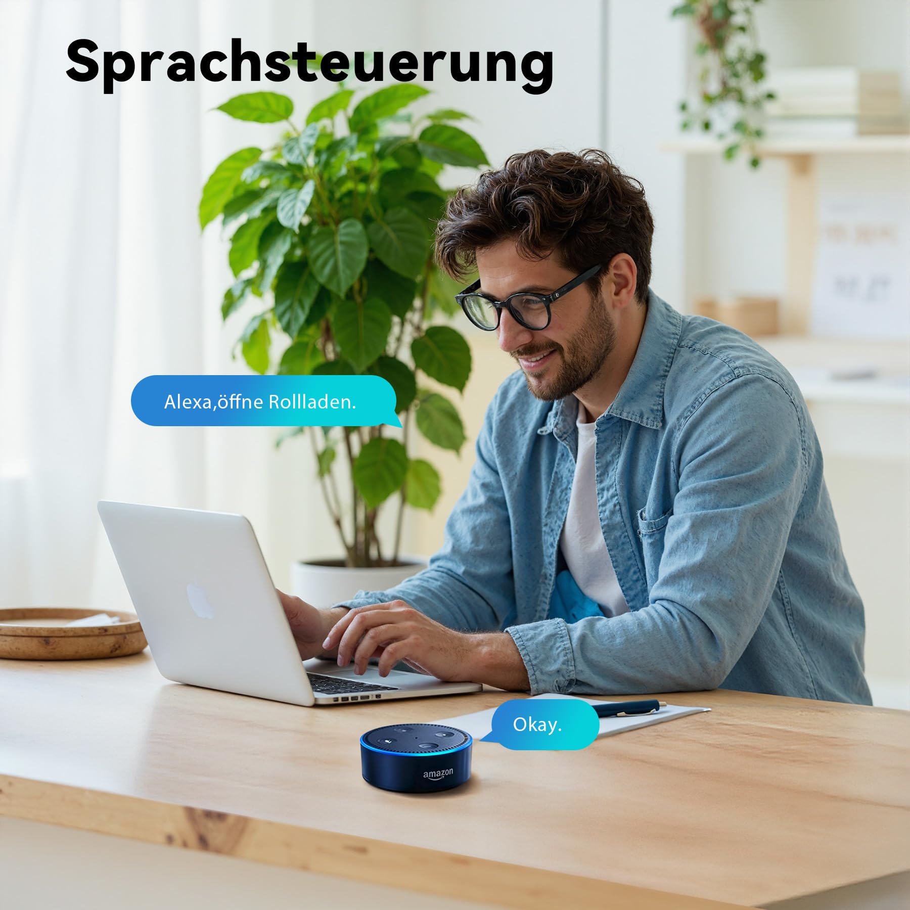 Interruttore per tapparelle WiFi, interruttore per tapparelle da incasso, compatibile con Alexa/Google Home/Smart Life, Wi-Fi per tapparelle necessita di controllo zero