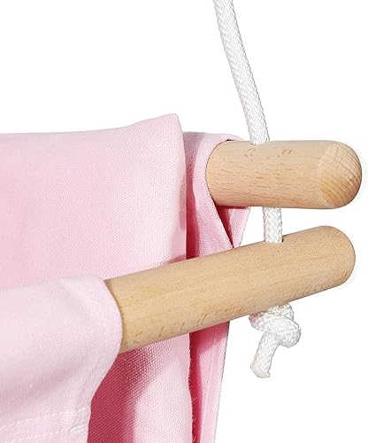 Miniatura 6 de Mlian Silla de columpio de lona segura y madera para bebé hamaca para interiores y exteriores columpios de juguetes para niños de 6 a 36 meses con