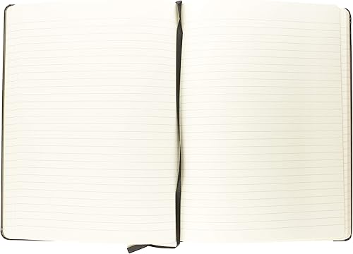 Miniatura 4 de C.R. Gibson Cuaderno grande de cuero negro, 7.5 pulgadas de ancho x 10.25 pulgadas de largo, 192 páginas