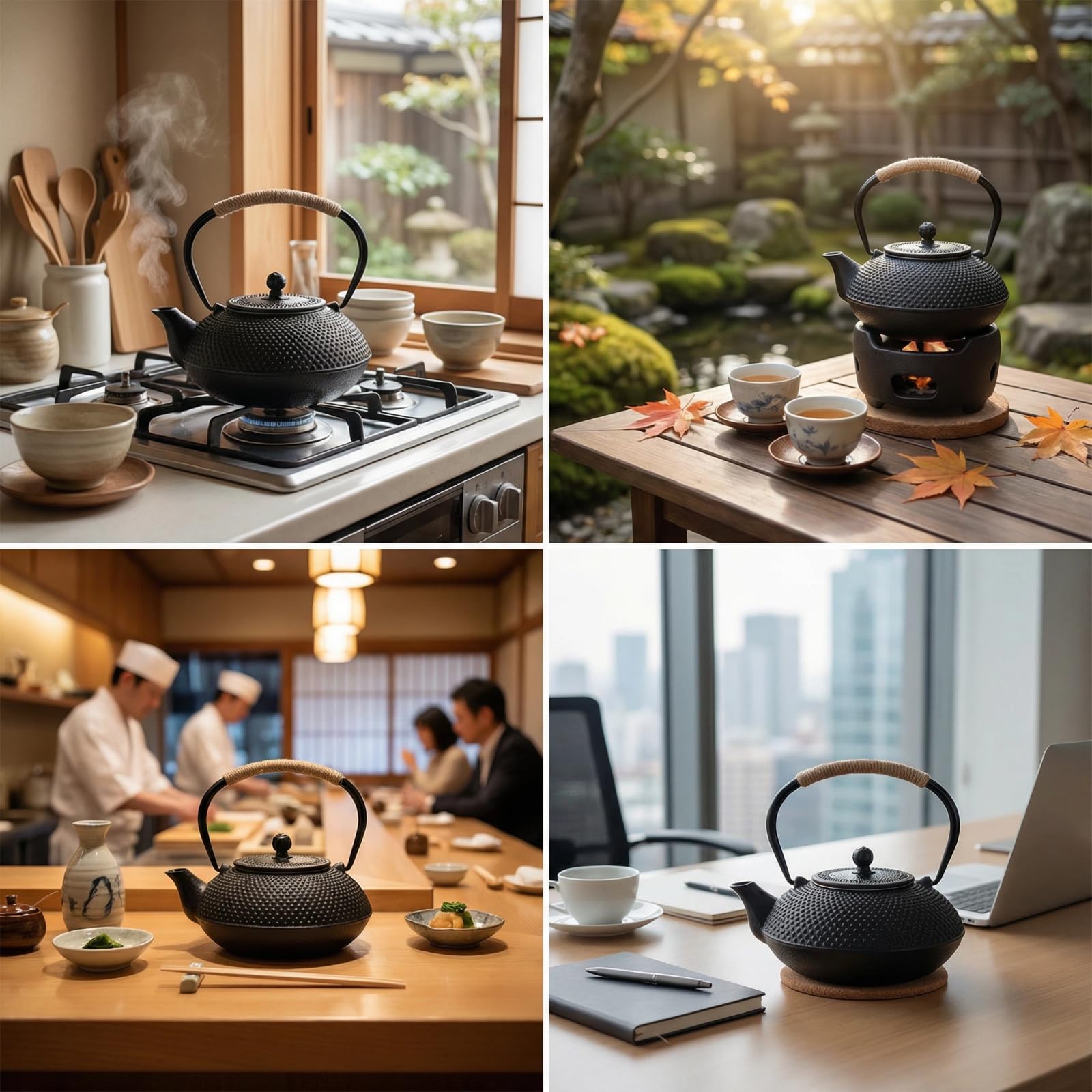 Amazon | Qoexio 鉄瓶 南部鉄器 800ML 急須 IH対応 鉄びん やかん