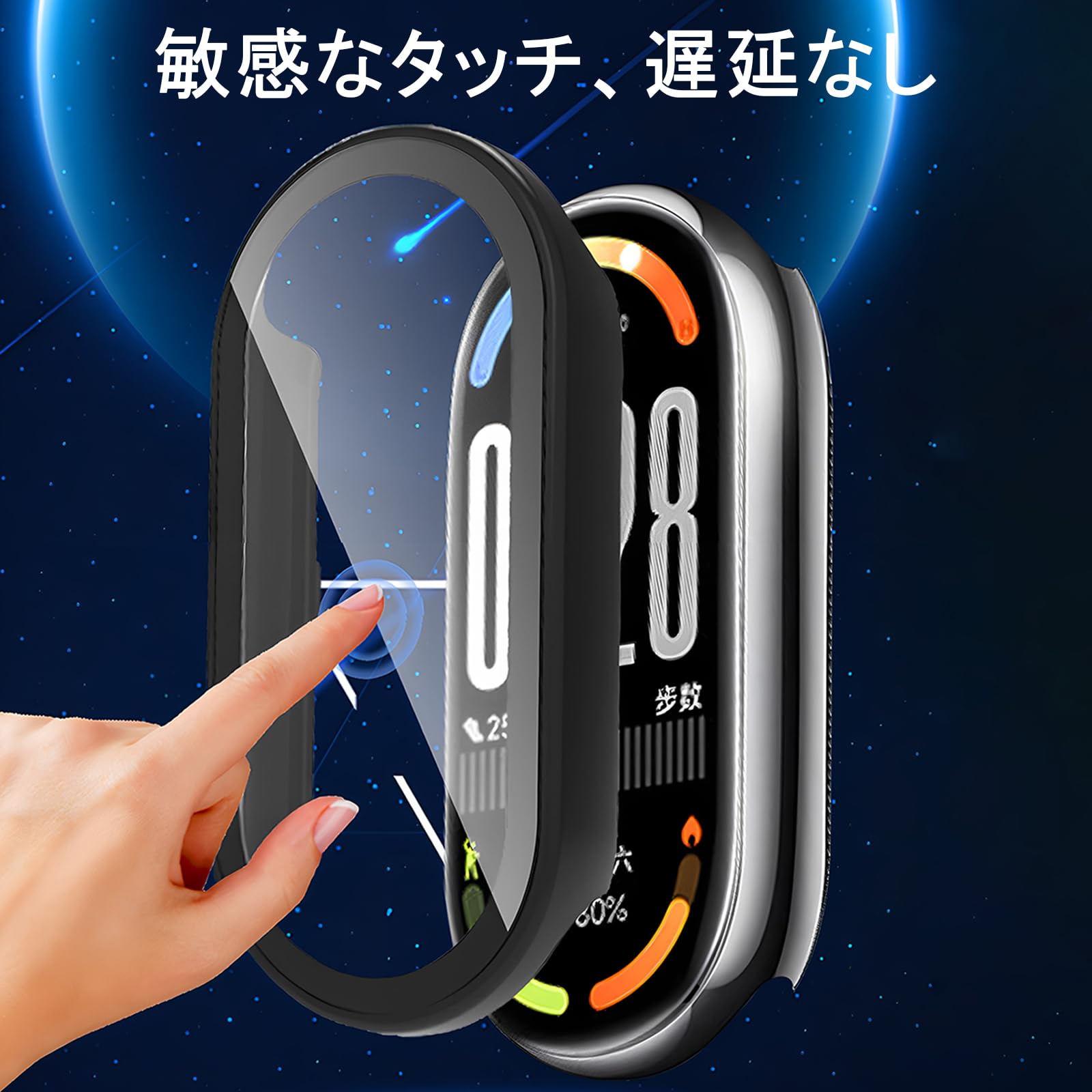 Amazon.co.jp: 【2枚組】For Xiaomi Smart Band 10用 ケース ガラス