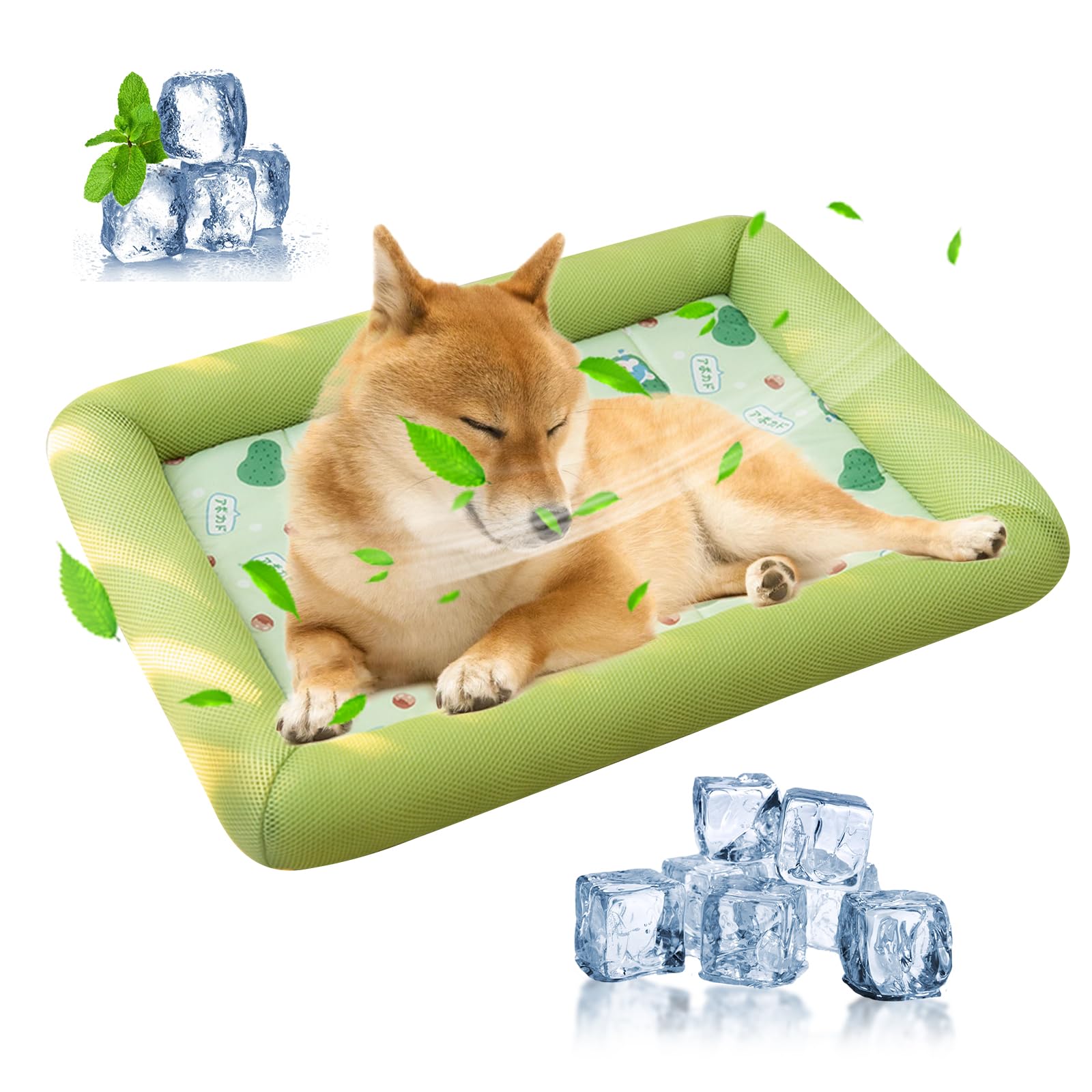 PETCUTE Cuccia per Cani Estiva,Traspirante Tappetino Raffreddamento per Cani con Fondo Antiscivolo,Tappetino Rinfrescante per Cani di Piccola, Media Taglia,Facile da Pulire