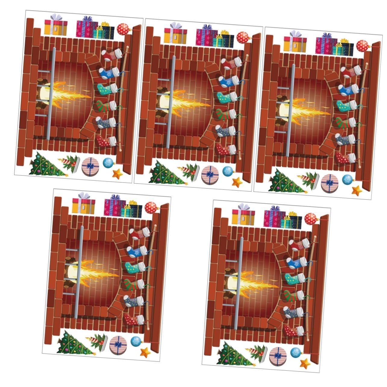 Alipis 5sätze Weihnachtliche Wanddekoration Selbstklebendes Fensterbild Für Schlafzimmer Und Wohnzimmer Bunte Weihnachtsmotiven Für Festliche