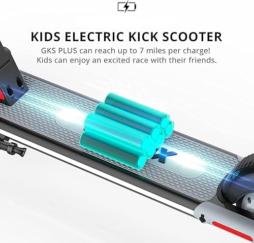 Miniatura 6 de HOVERFLY GKS LumiosPlus - Patinete eléctrico para niños, ruedas intermitentes de 6 pulgadas y motor de 150 W, alcance máximo de 7 millas y velocidad