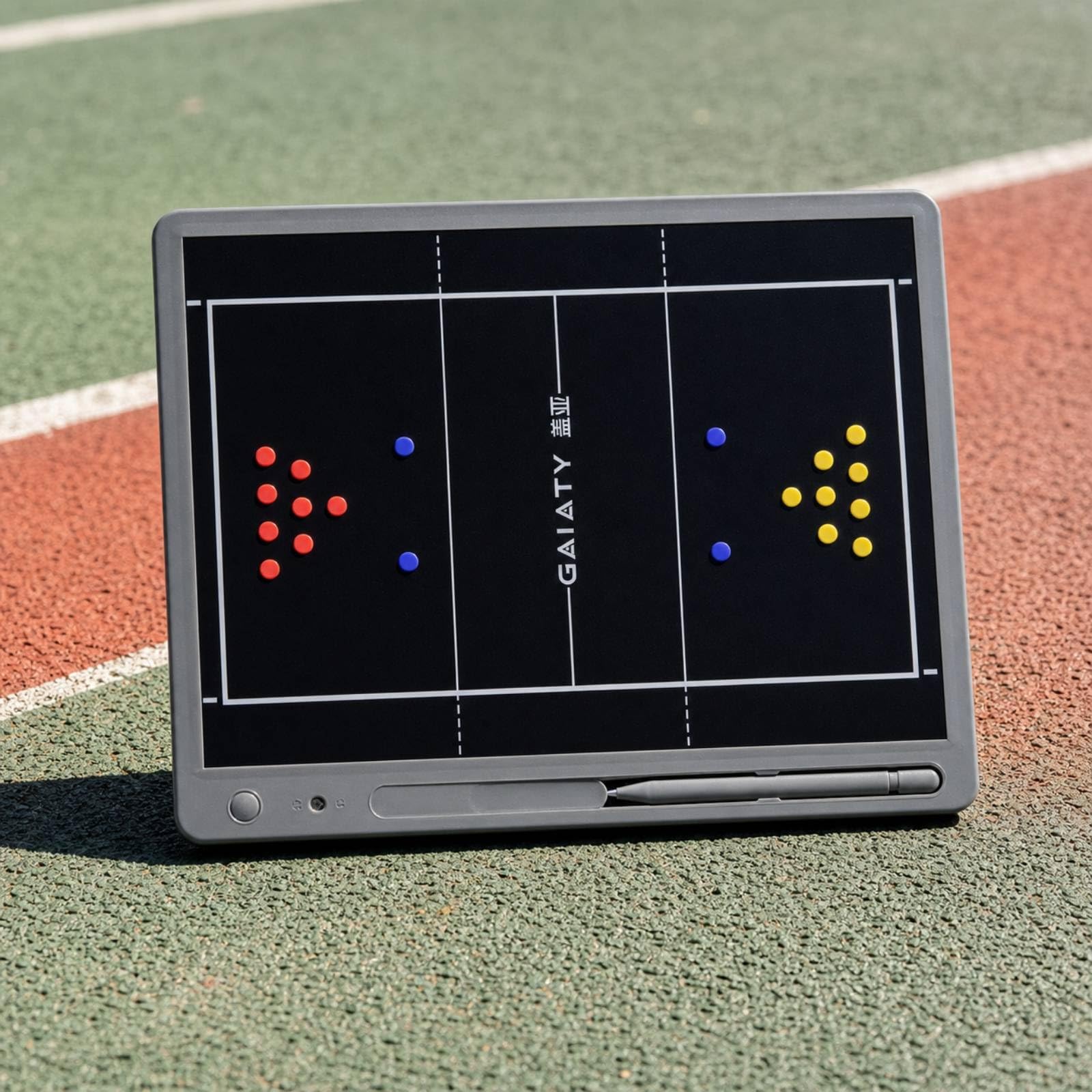 Tabellone Tattico Elettronico, Lavagna Tattica da Badminton da 15 Pollici con Custodia