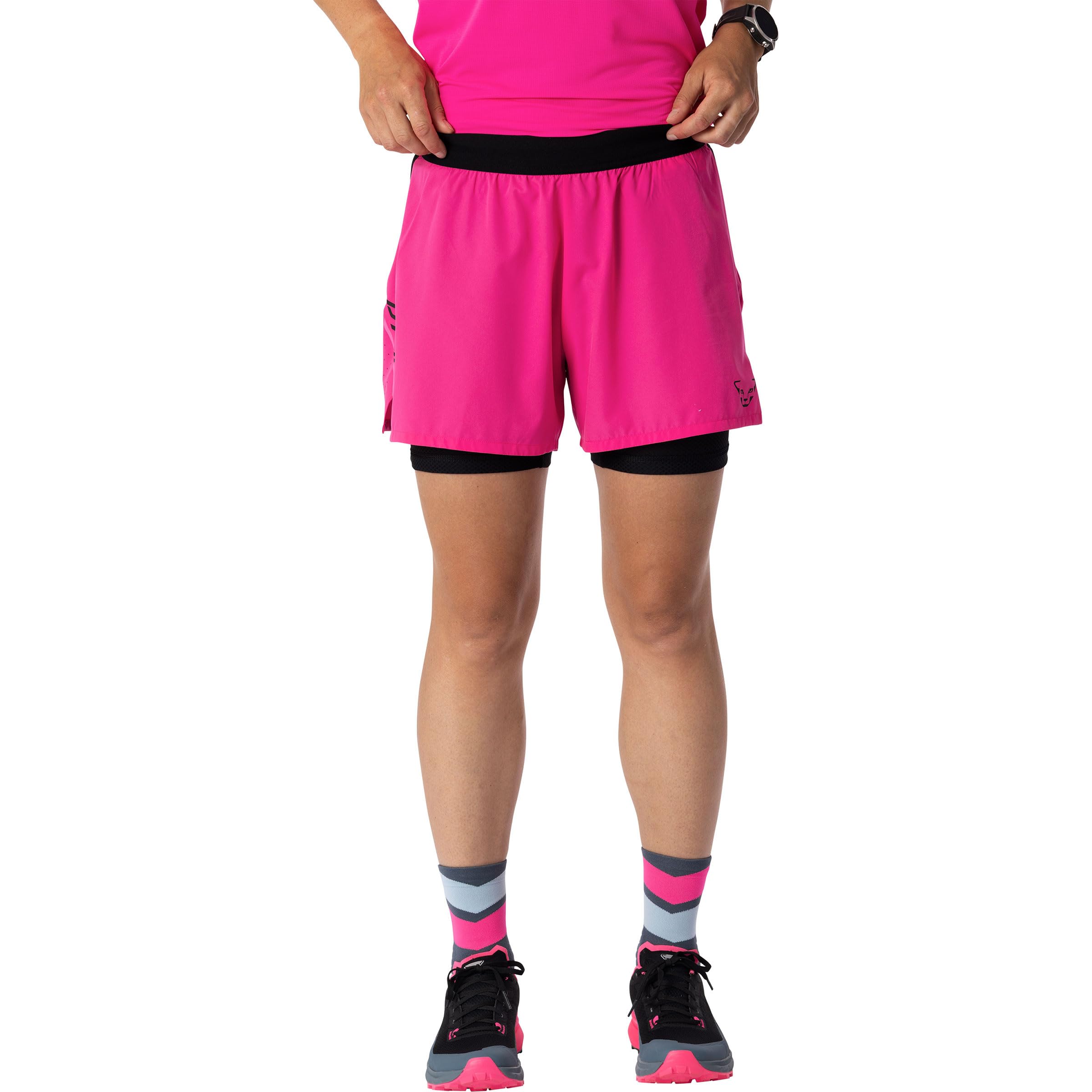 DYNAFIT Damen Alpine Pro 2/1 Shorts, pink glo-0910, M