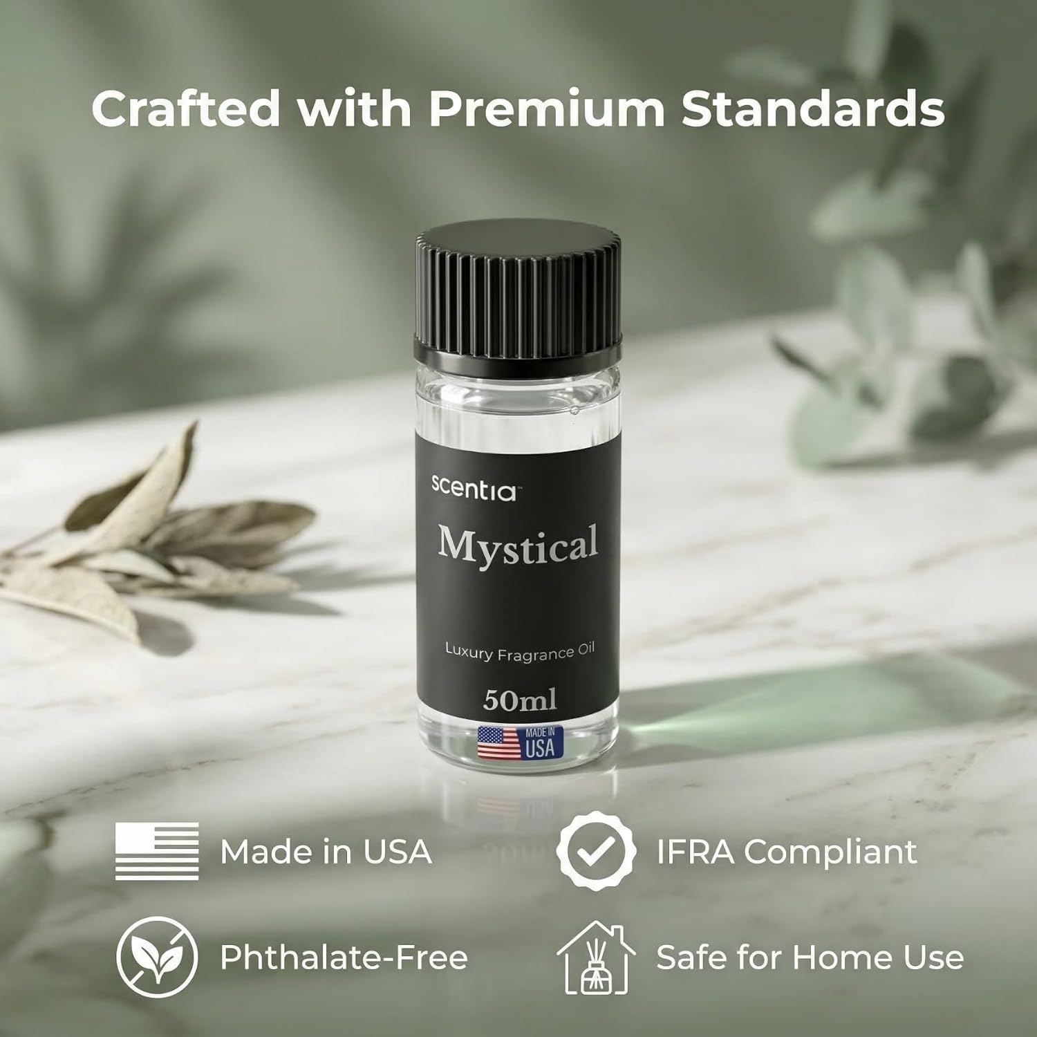 Scentia Mystical Hotel Scent Diffuser Oil – Luxury Fragrance Inspired by Wynn Las Vegas – 50 mL – Melon, Raspberry & Jasmine Essential Oil Blend for Home, Office & Aromatherapy Diffusers, Made in USA