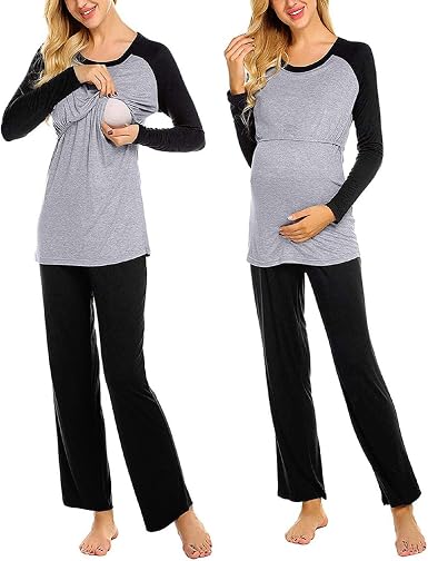 Amazon.com: Conjunto de pijamas de maternidad de algodón para hospital,  retazos, camisa de lactancia, pantalones cortos de embarazo, XL : Ropa,  Zapatos y Joyería