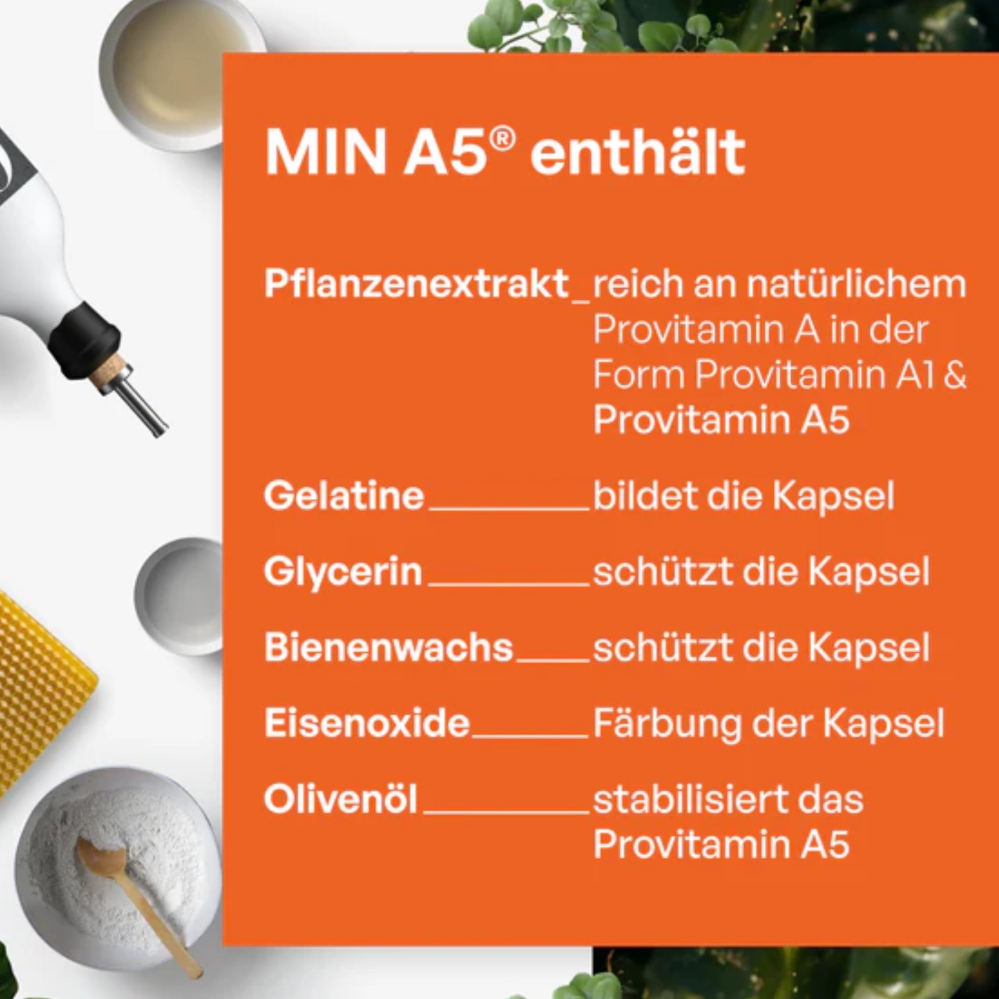 Vitamin A5 NEU identifizierts Vitamin A - 1 Monatsvorrat 30 Kapseln Nahrungsergänzung Natürlicher Extrakt hochdosierte Formel – Patentiert Made in Germany