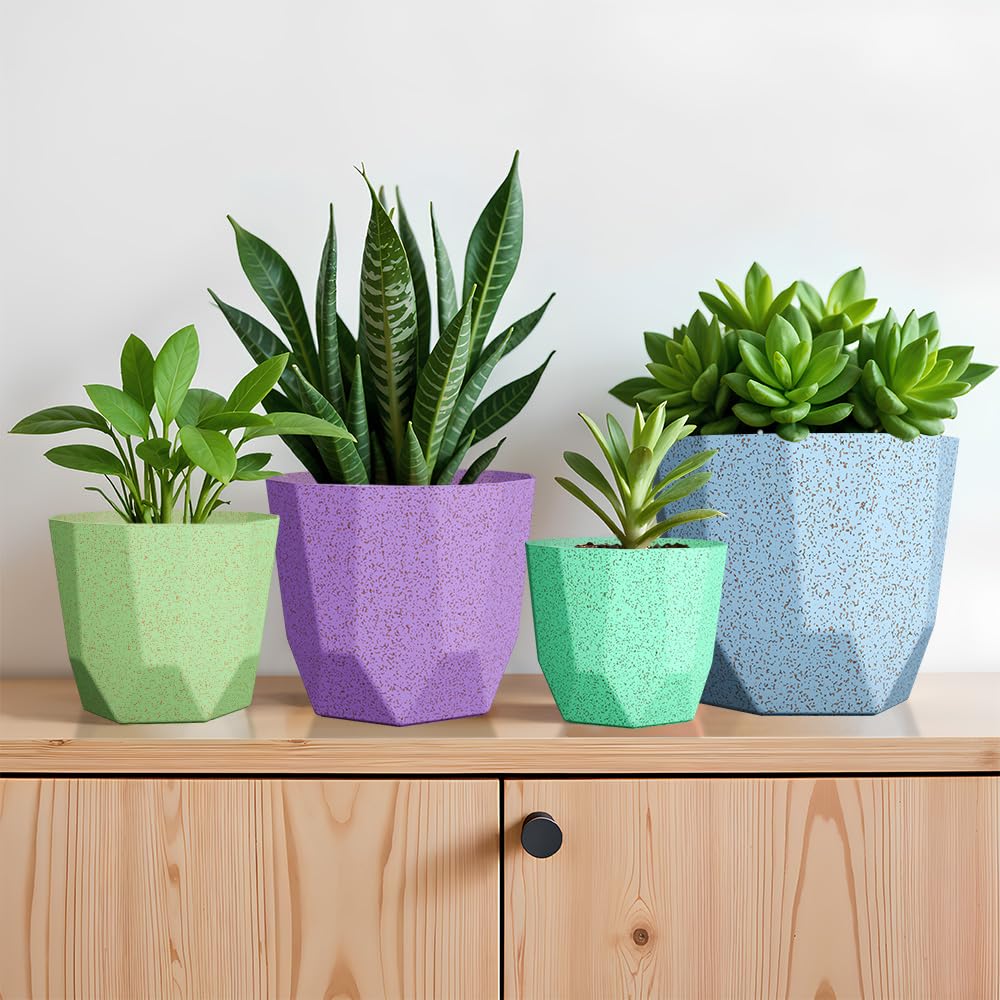 YUCCABE ITALIA SHERA Hexa Planters - Marble White -6 YUCCABE ITALIA SHERA Hexa Planters - Marble White -6