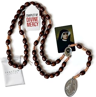 SANCTUM VERITAS Saint Faustina Kowalska True Relic Chaplet Apostle Divine of Mercy Miraculous Medal Jesus I Trust in You Chaplet Three O' Clock Prayer Poland Polish Novena