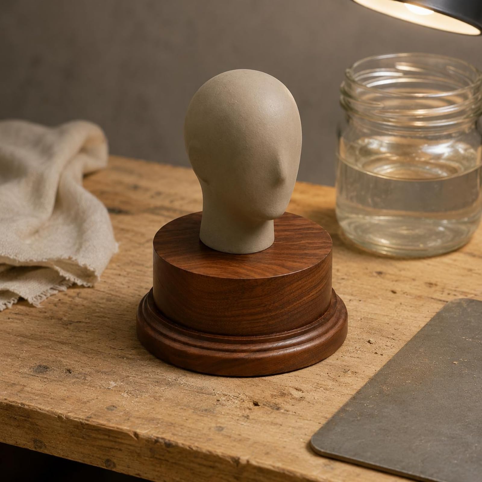 HEAVENGLOW Bust Stand Solid Wood Figure Base Sturdy and Long