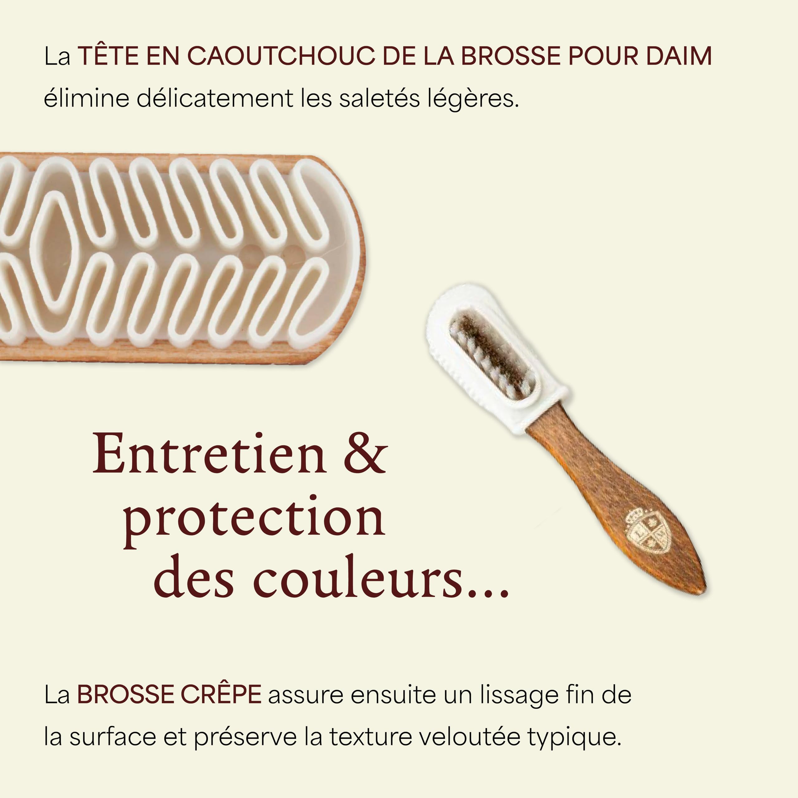 Langer & Messmer kit de cirage daim d'entretien de chaussures pour cuir suédé - Kit de cirage avec brosses à chaussures pour le cuir nubuck - Produit d'entretien pour rafraîchir les couleurs