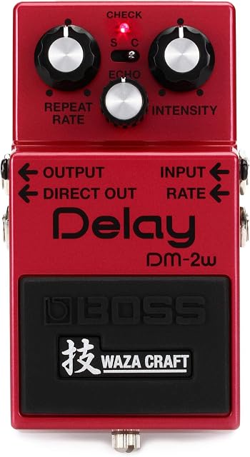 BOSS Dm-2W Delay Guitar Pedal, Maroon