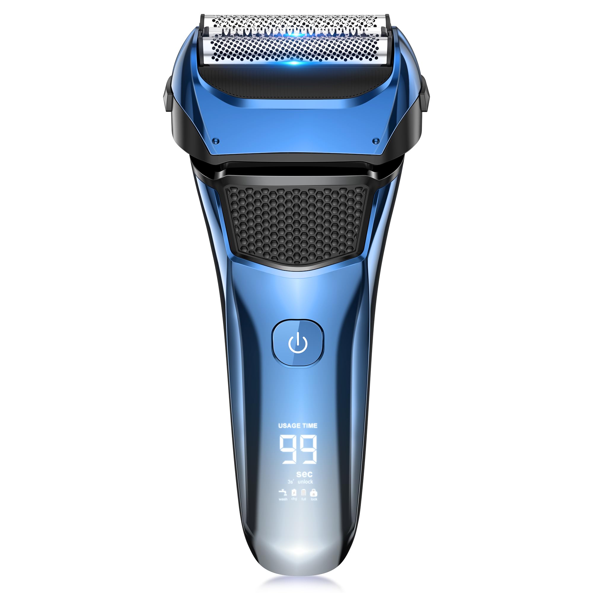 Men's Electric Foil Shaver - 100% Waterproof with Floating Blades for a Close Shave, Rechargeable Beard Trimmer, 100-Min Use, Smart LED, Travel Lock-image-38