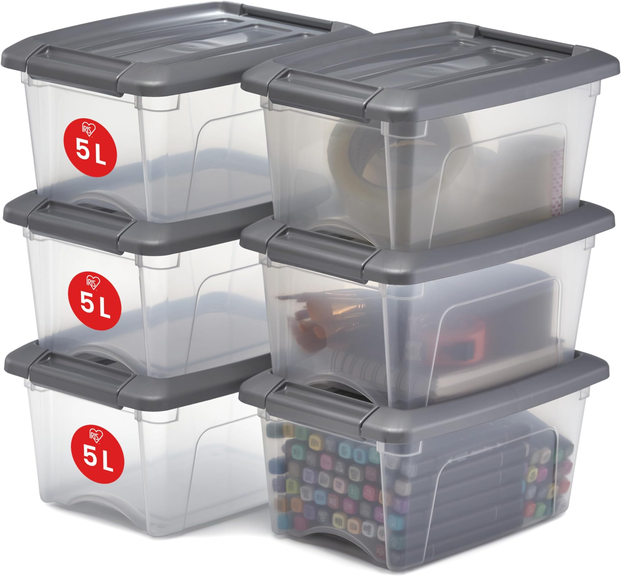 Lot De 20 Boîtes De Rangement En Plastique Transparent 5L Avec Couvercle VIEW BOX | Leroy Merlin