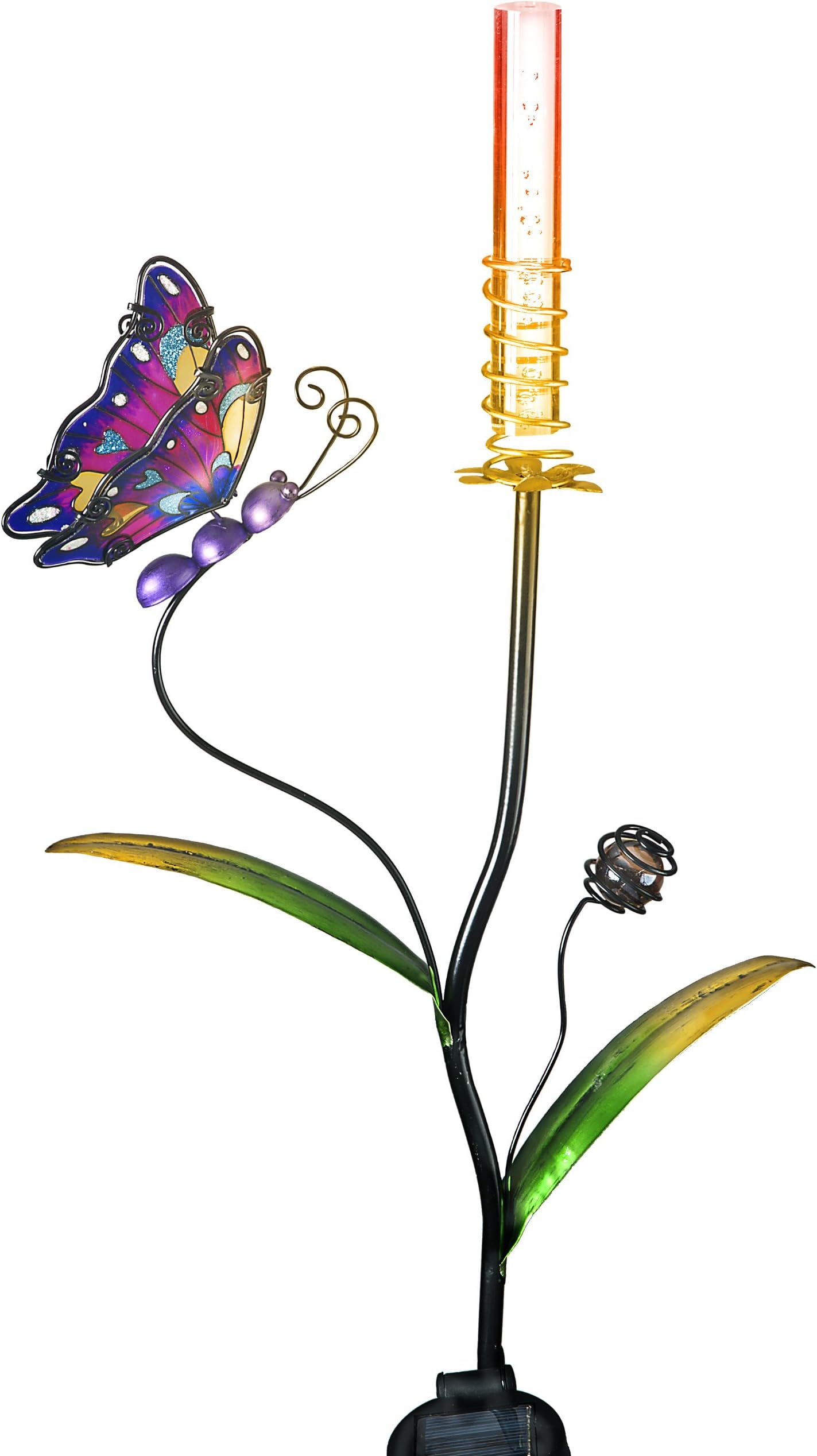 Transcontinental Group Purple Butterfly Garden Stake with Color Changing Solar Powered LED