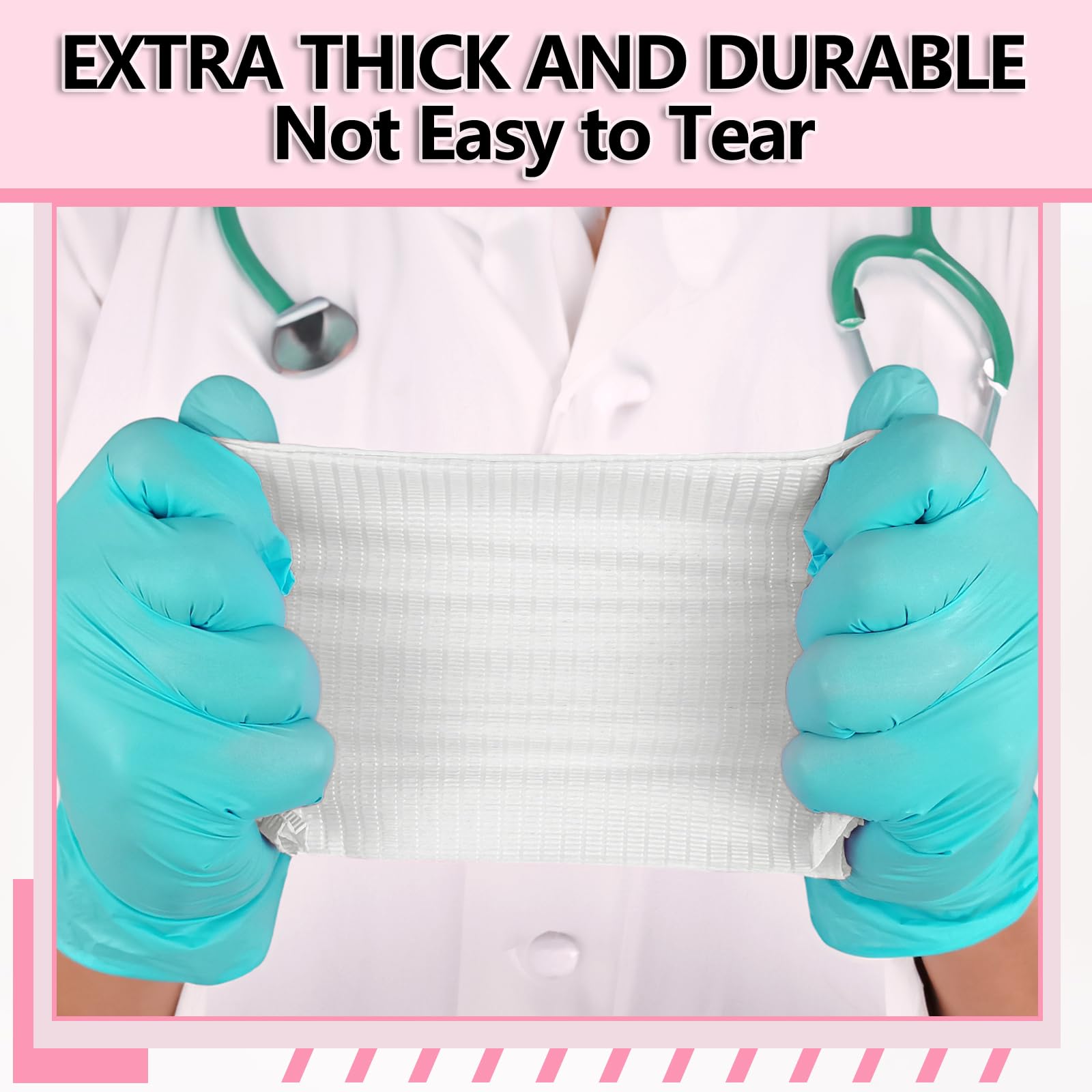 Baberos dentales para pacientes, desechables, impermeables, de papel, 50 unidades, 33 x 45,7 cm, 3 capas, baberos de tatuaje, hojas de dentista, servilletas, papel de uñas, para dentista
