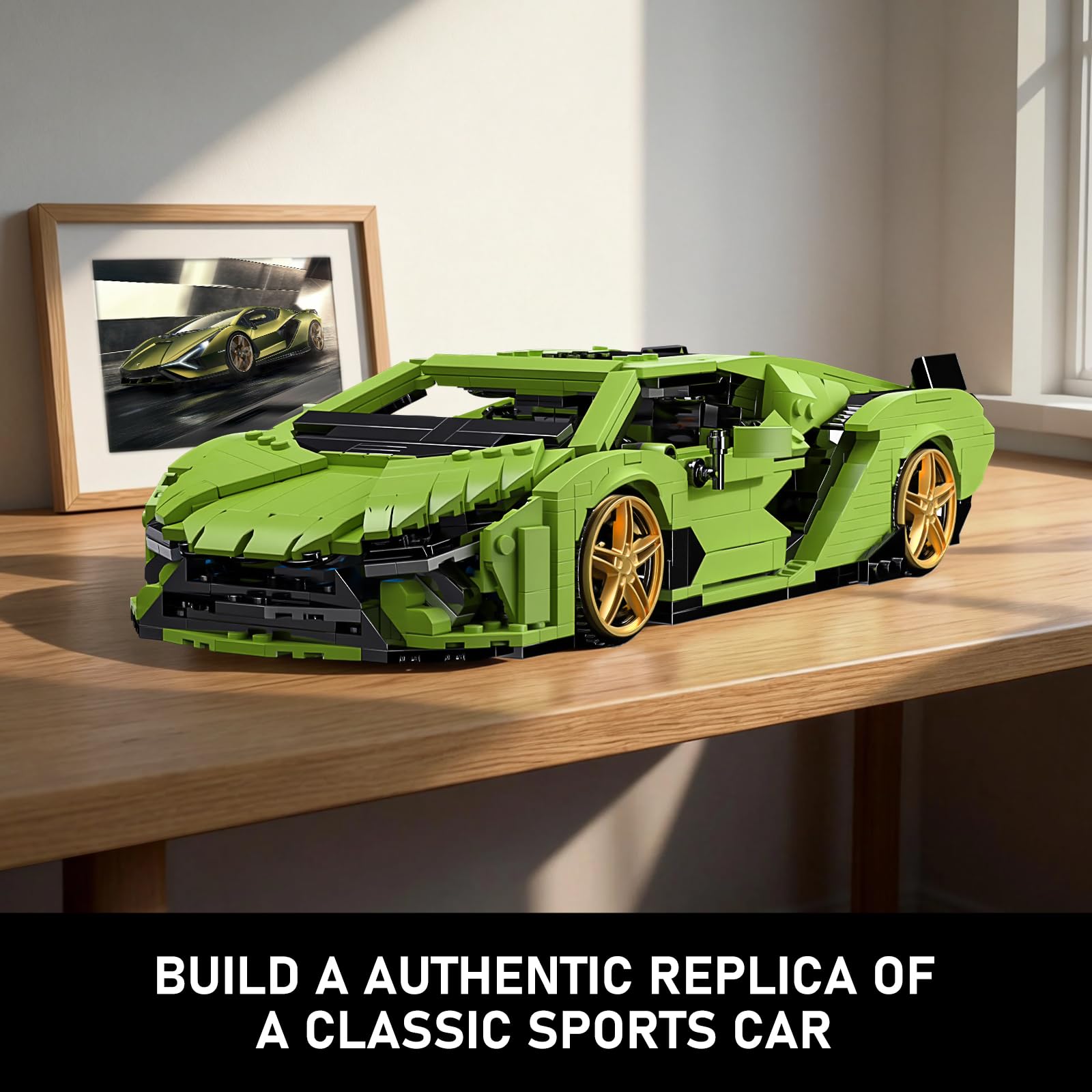 Mould King Super Sports Car Building Blocks Sets, 1:8 Scale MOC Racing Car Building Kit - Image 2