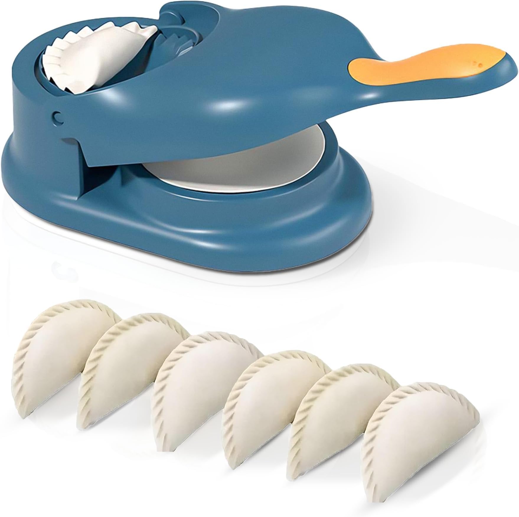 2 in 1 Dumpling Maker Press, Dumpling Skin Maker Machine, Multifunctional DIY Manual Empanada Press, Blue