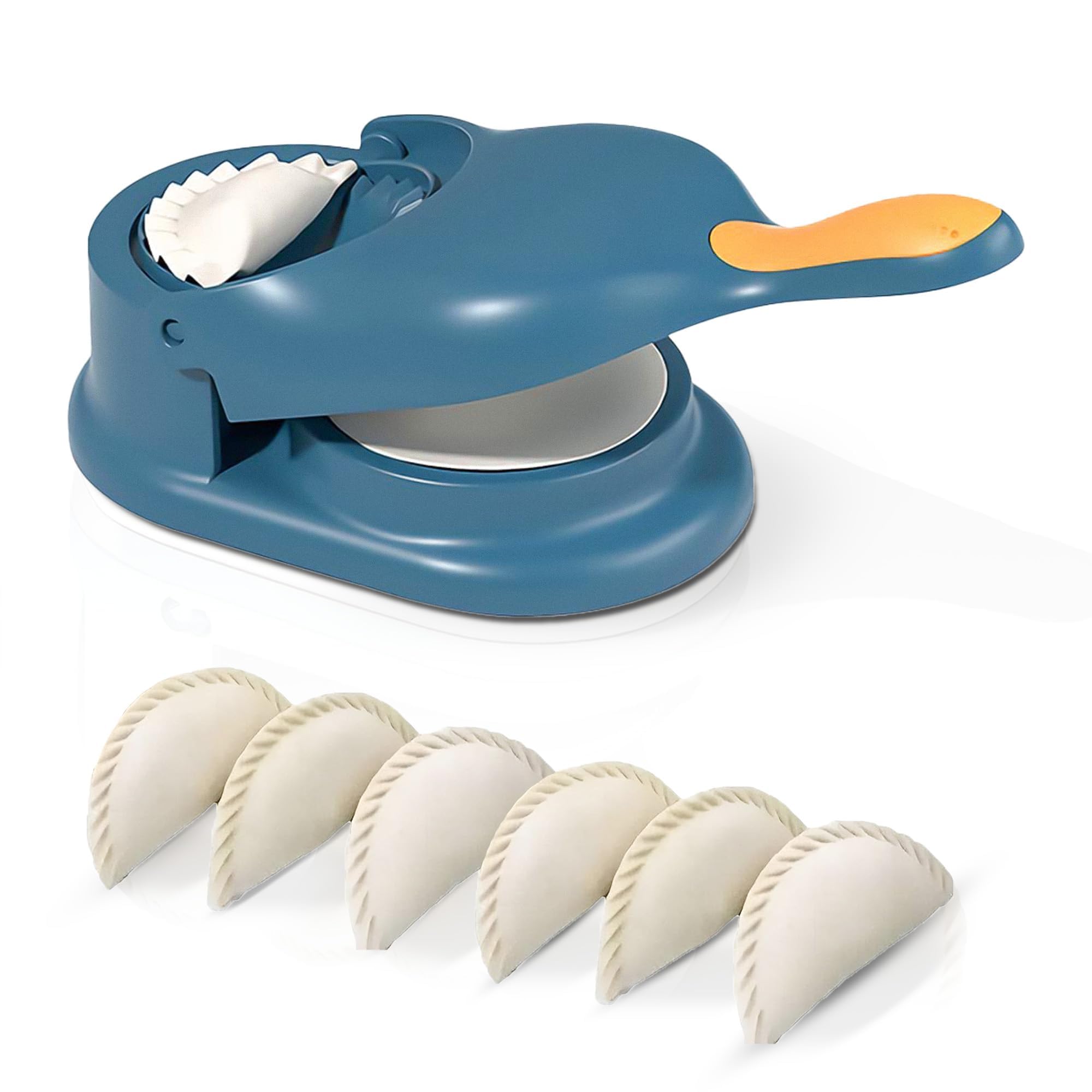 2 in 1 Dumpling Maker Press, Dumpling Skin Maker Machine, Multifunctional DIY Manual Empanada Press, Blue