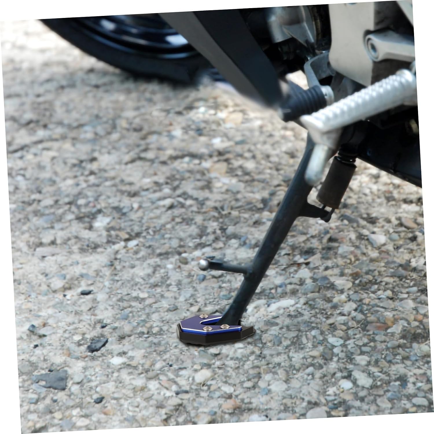Motorcycle Kickstand Pad Anti-Slip Side Stand Support Plate for Motorcycles Kickstand Extension Accessory Sturdy Motorbike Foot Base for Men