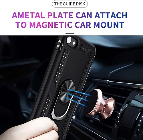 Miniatura 4 de ULAK Funda compatible con iPod Touch 765 con 2 protectores de pantalla HD, híbrida resistente a prueba de golpes con soporte integrado para iPod