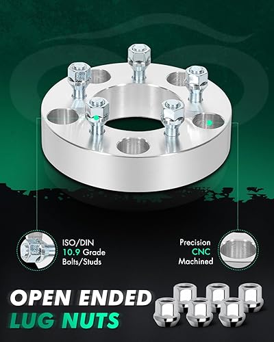 Miniatura 4 de SCITOO Adaptadores de rueda de 1.5 pulgadas, 5 x 5.5 a 5 x 4.5 pulgadas, pernos de 12 pulgadas, compatibles con 1980-1983 para adaptadores de rueda