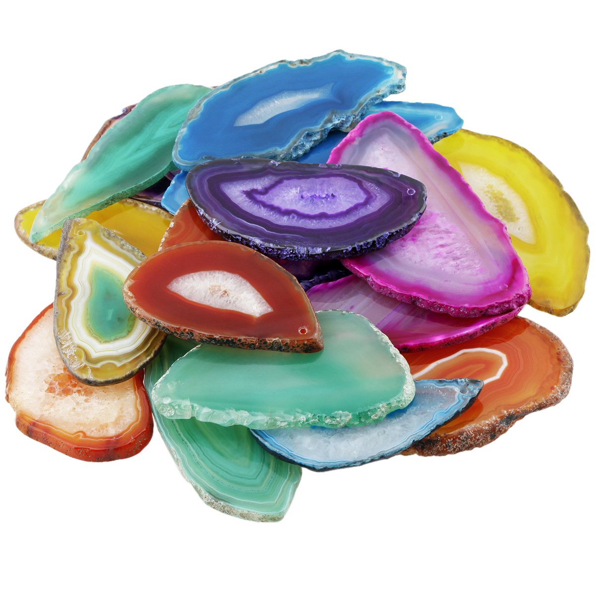 Pierre D'Agate Bleue Naturelle Brute - Lot De Pierres D'Agate Rugueuses Bleu Marine 4-5 Cm - Idéal Pour Bijoux, Décoration Maison & Méditation